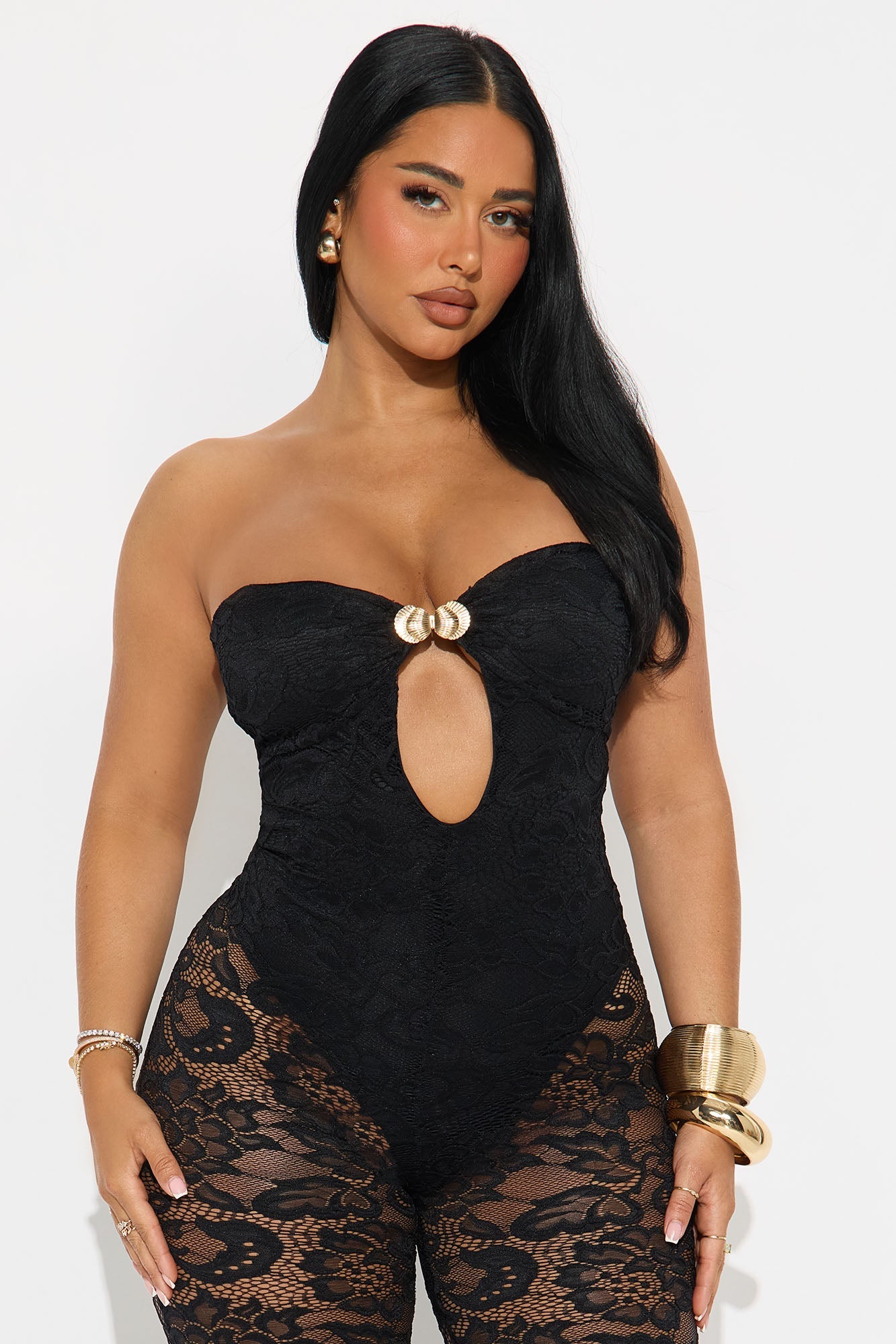 Looking For You Lace Jumpsuit - Black