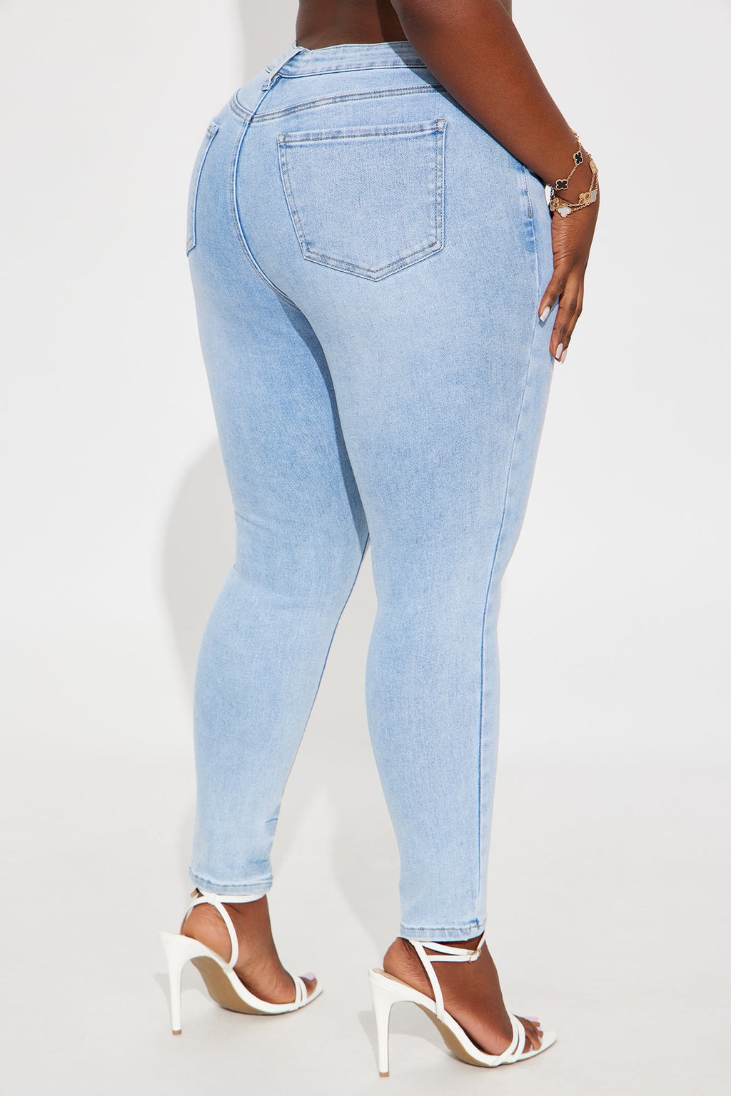 Kalisha Stretch Skinny Jeans - Light Wash