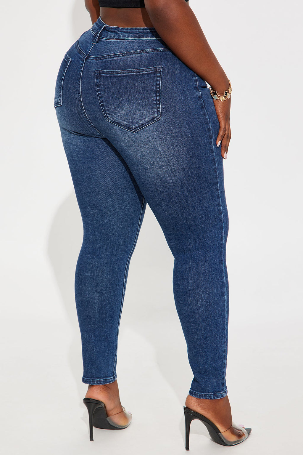 Top Notch High Rise Skinny Jeans - Dark Wash