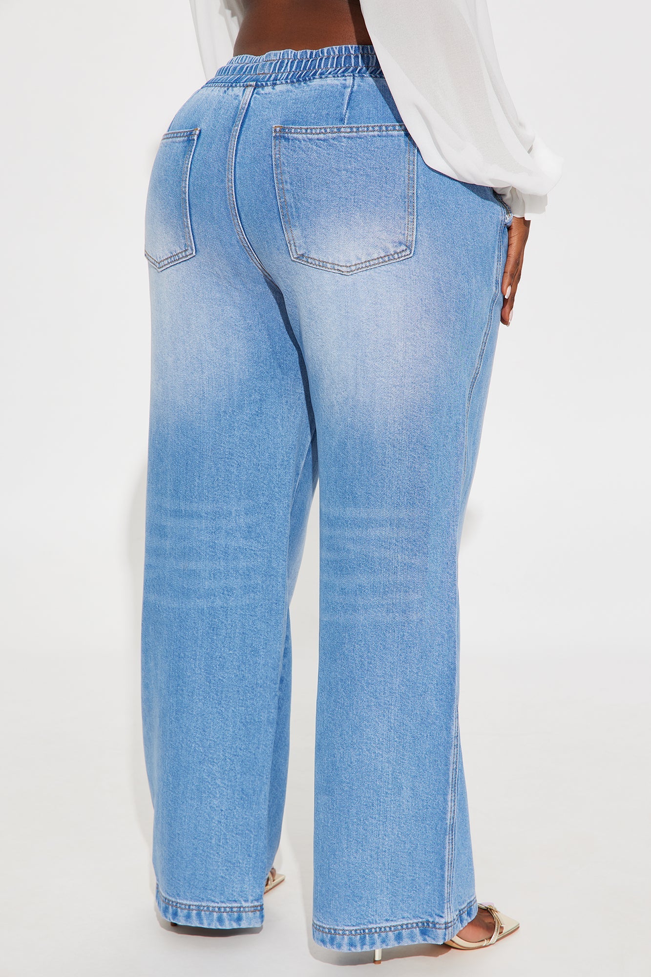 Ocean Drive Drapey Wide Leg Jeans - Vintage Wash