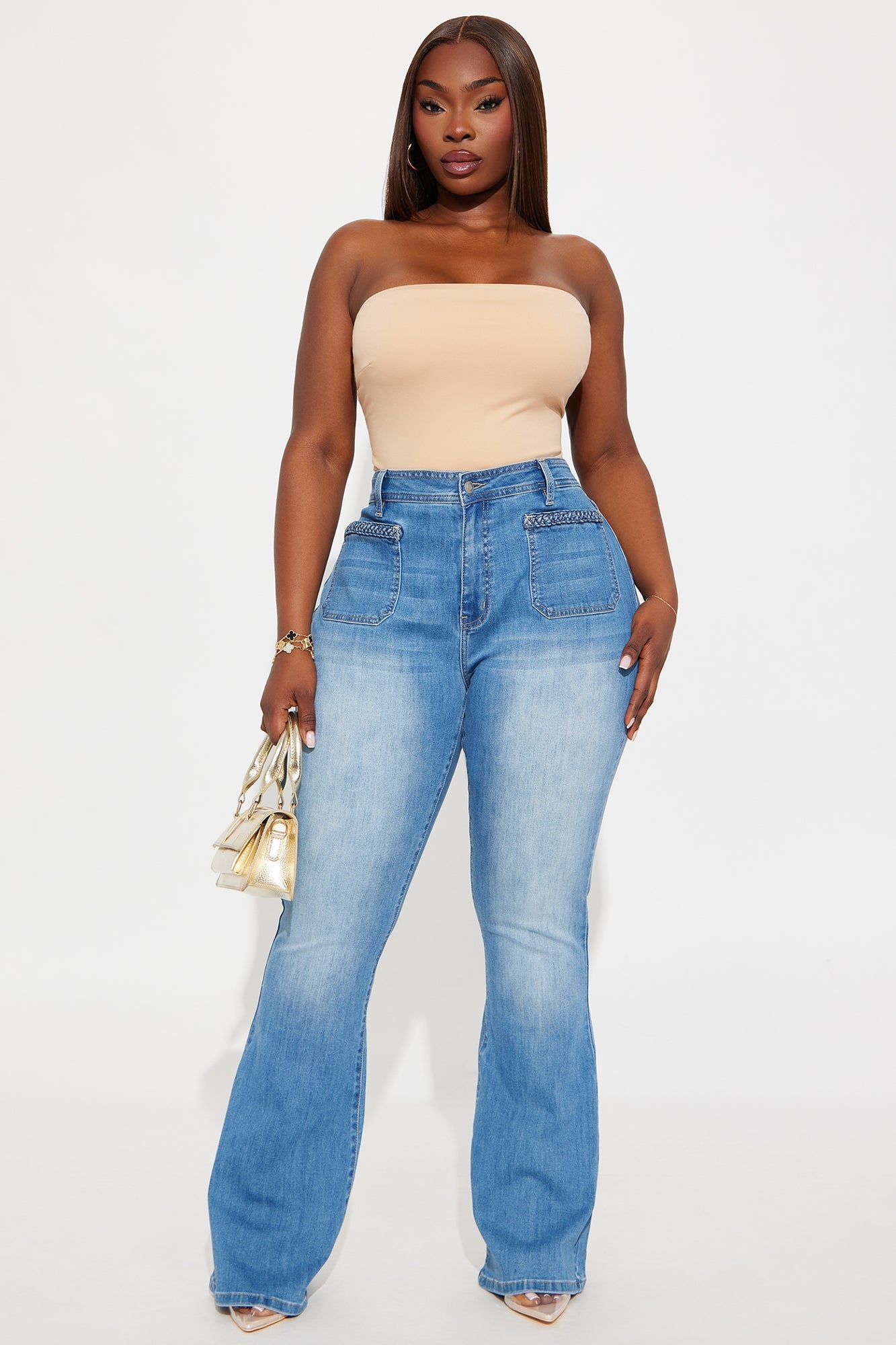 Je T'aime Denim Flare Jeans - Medium Wash