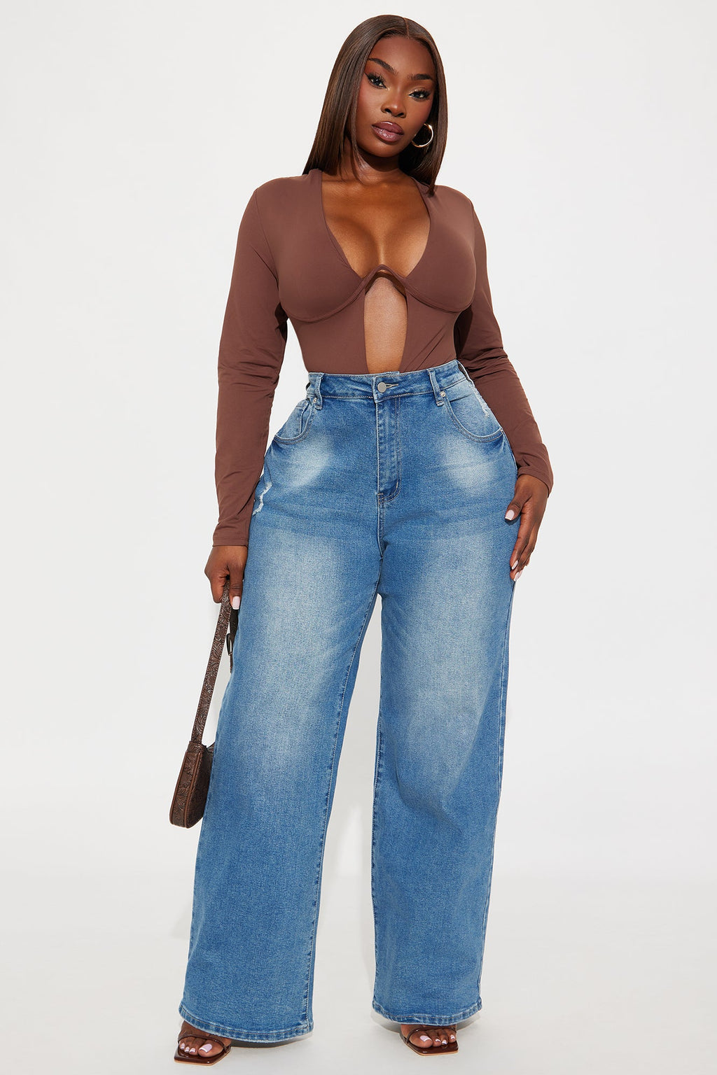 Alameda Stretch Wide Leg Jeans - Medium Wash