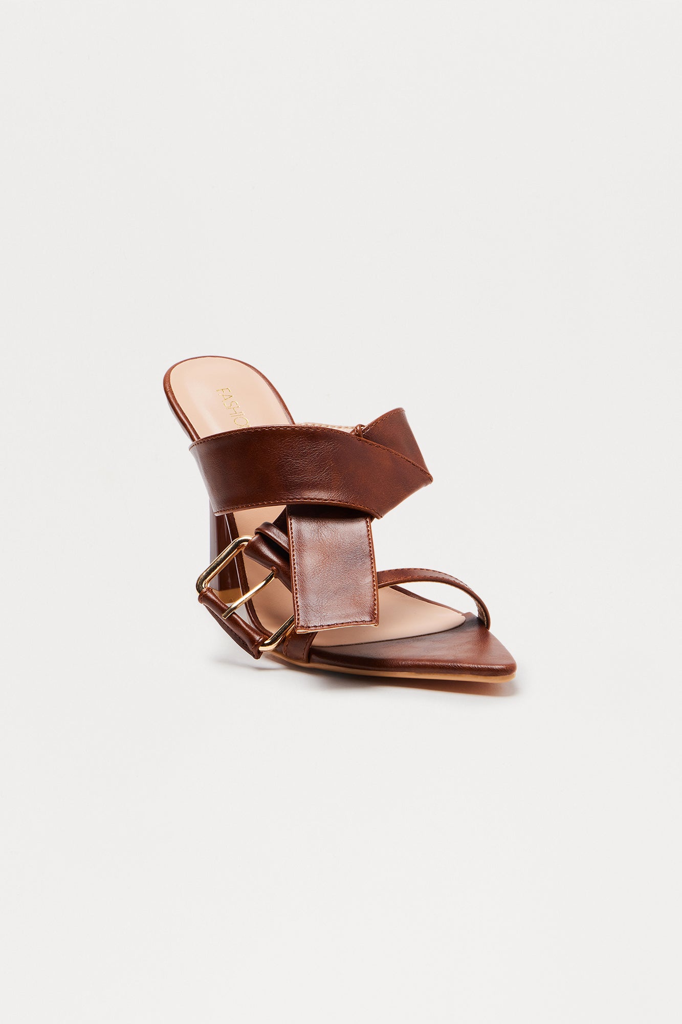 Camari Buckle Heels - Brown