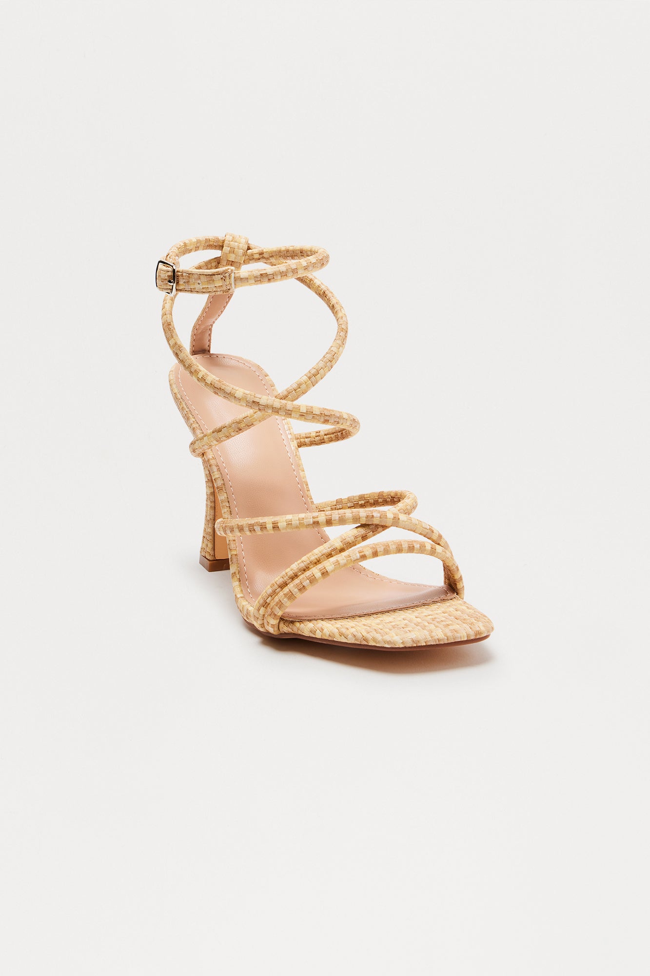 Ainsley Ankle Strap Heels - Natural
