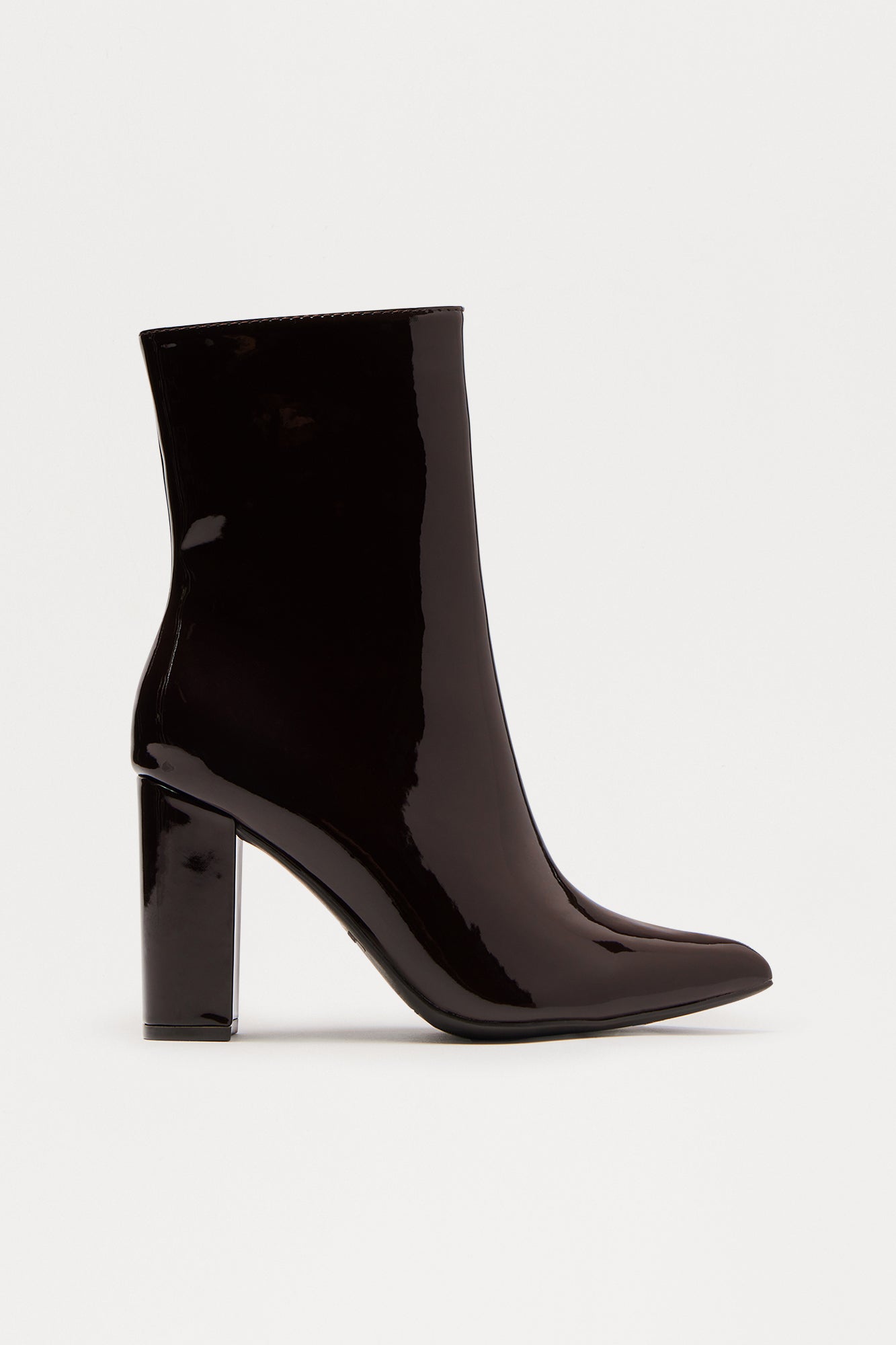 Be Yourself Block Heel Booties - Brown