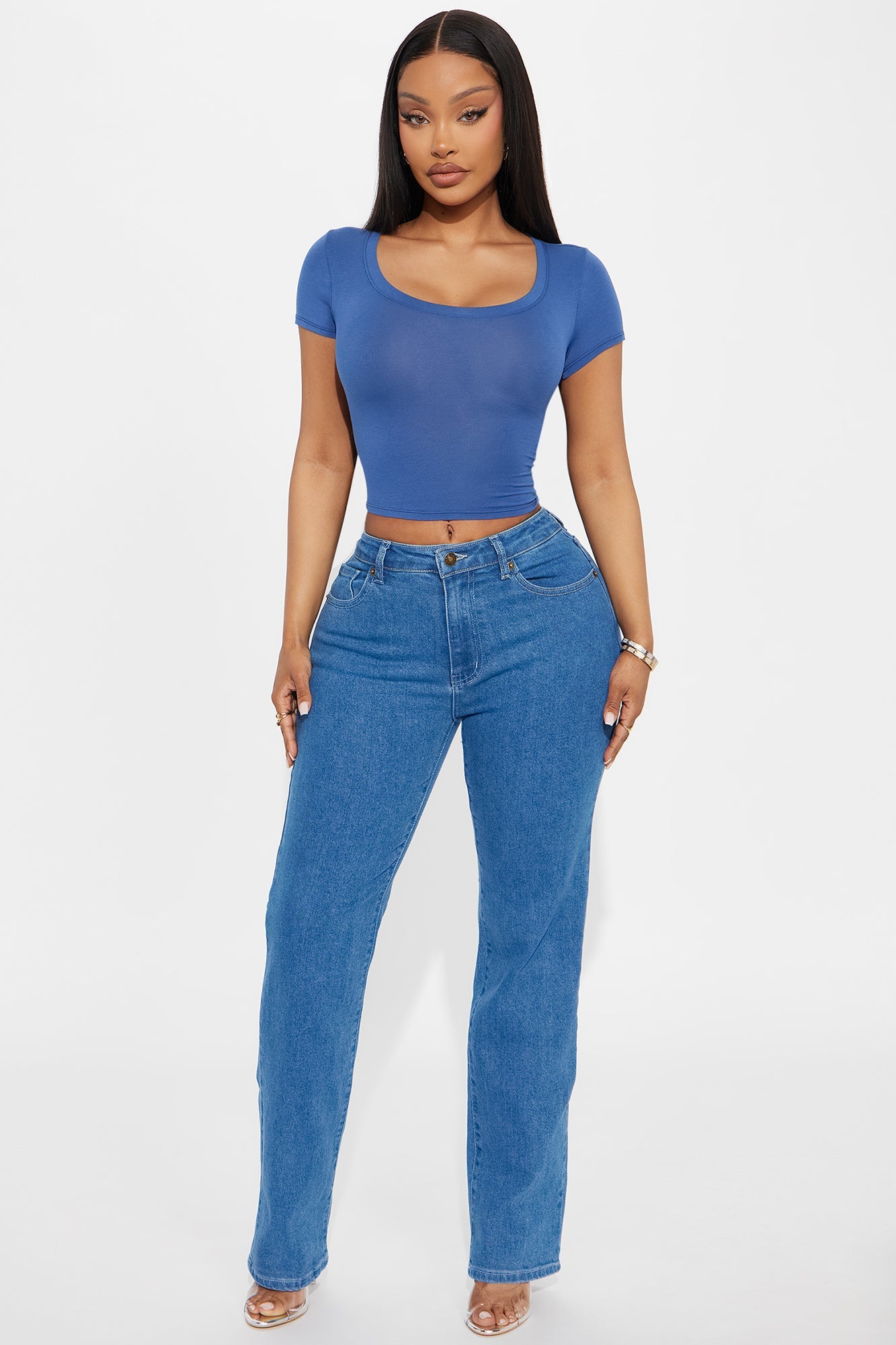 Ally Short Sleeve Tee - Indigo