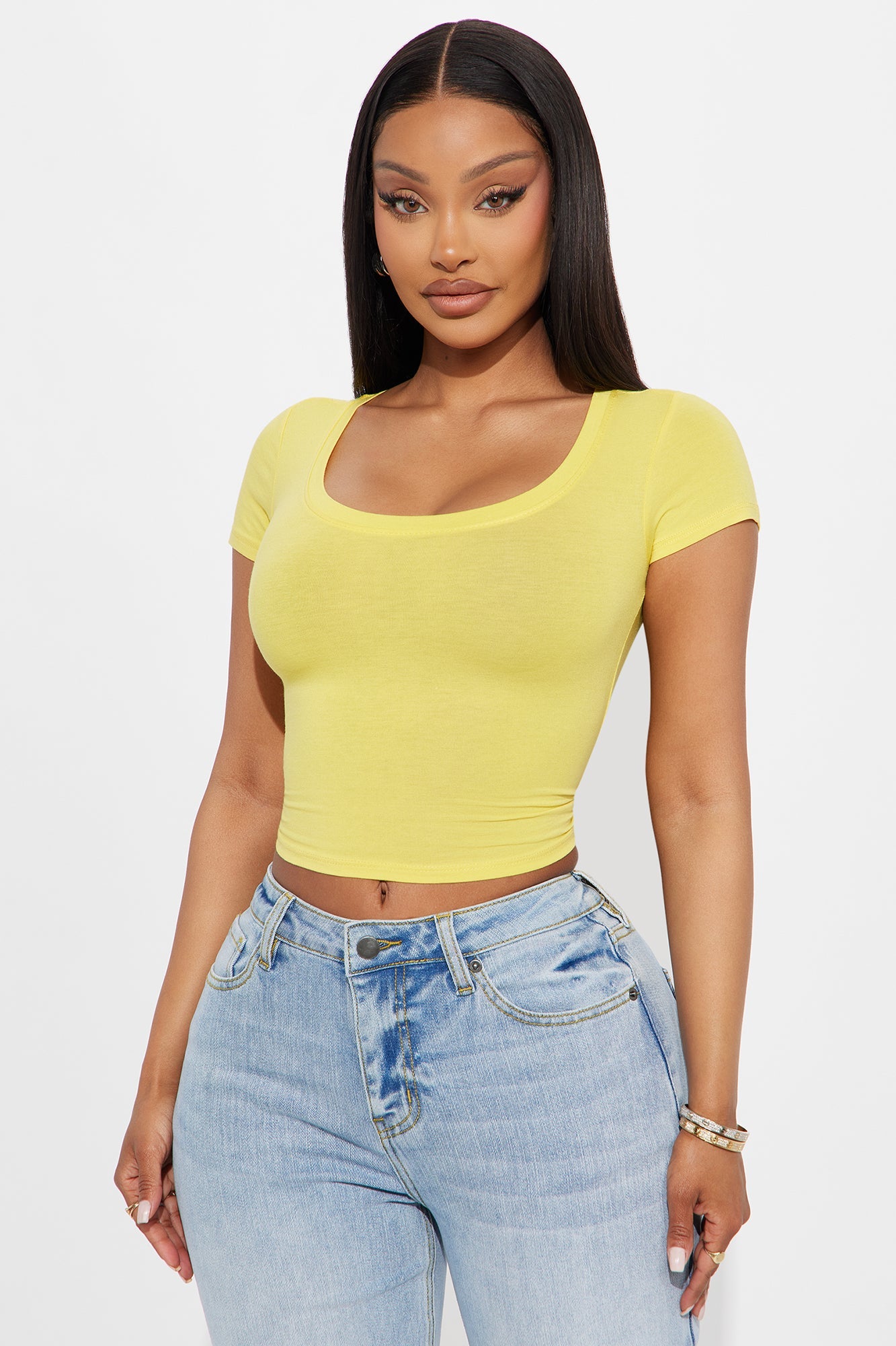 Ally Short Sleeve Tee - Yellow
