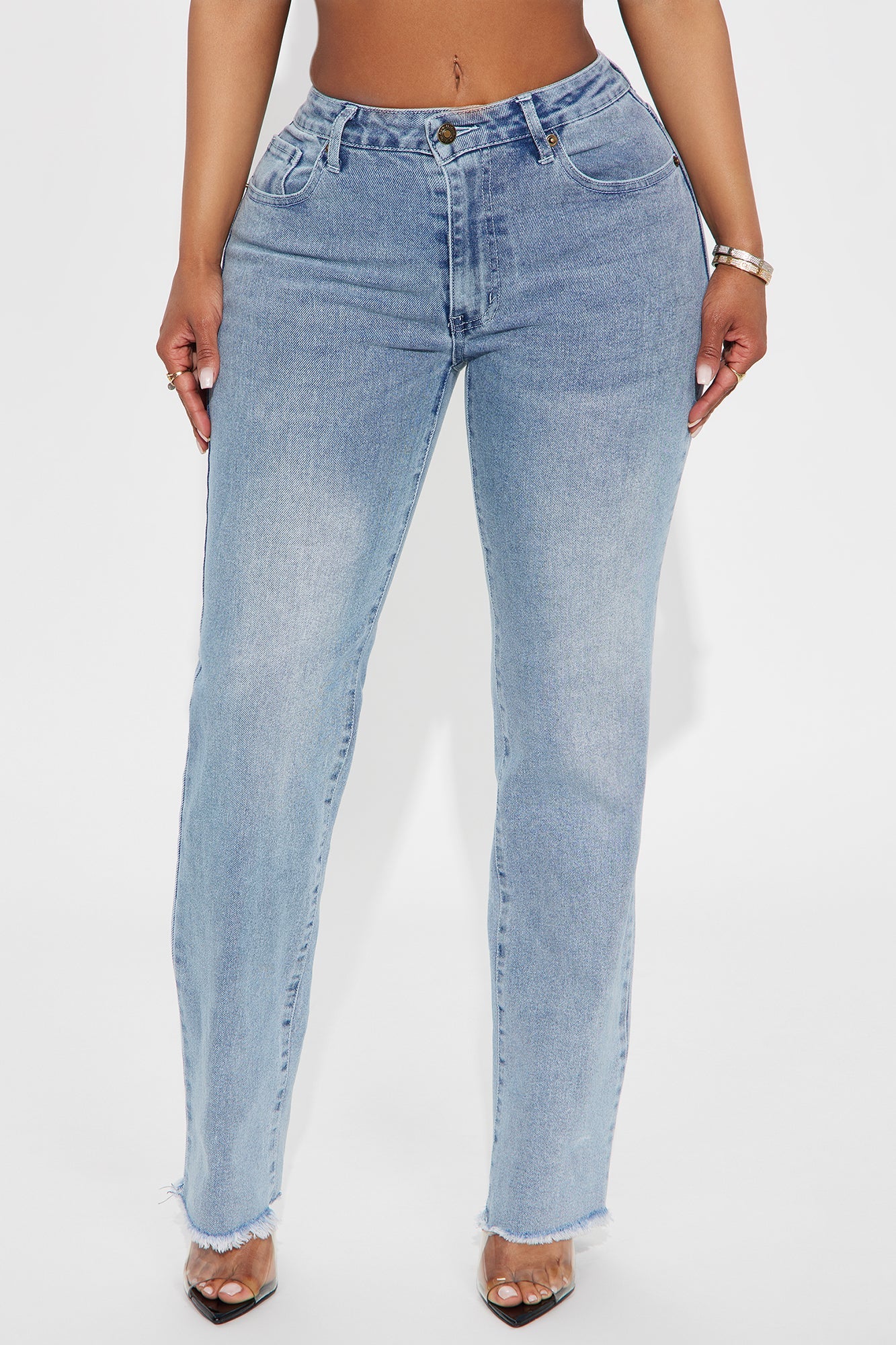 So Basic Straight Leg Jeans - Light Wash