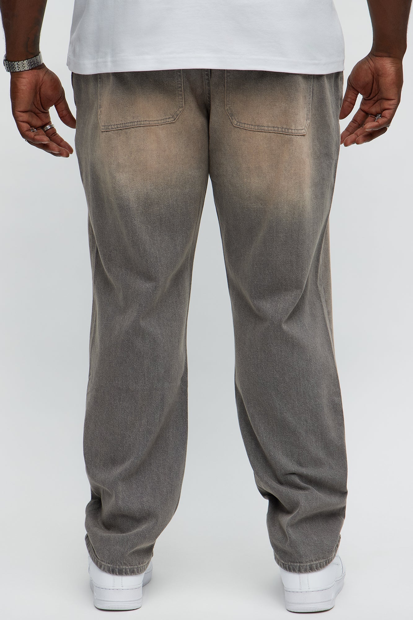 Slim Keep Calling Distressed Jeans - Grey