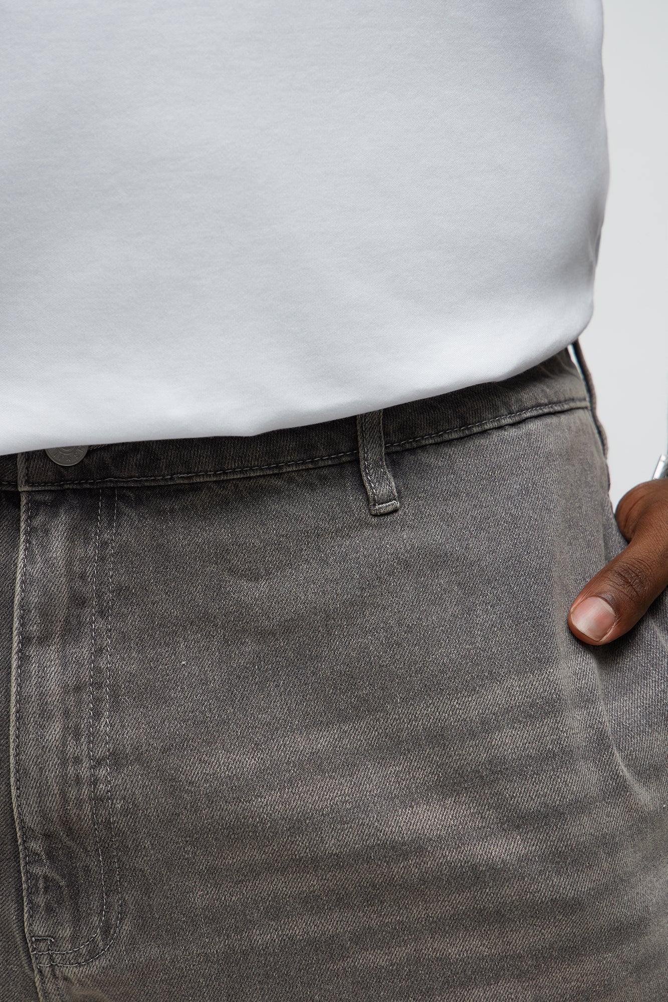 Slim Keep Calling Distressed Jeans - Grey