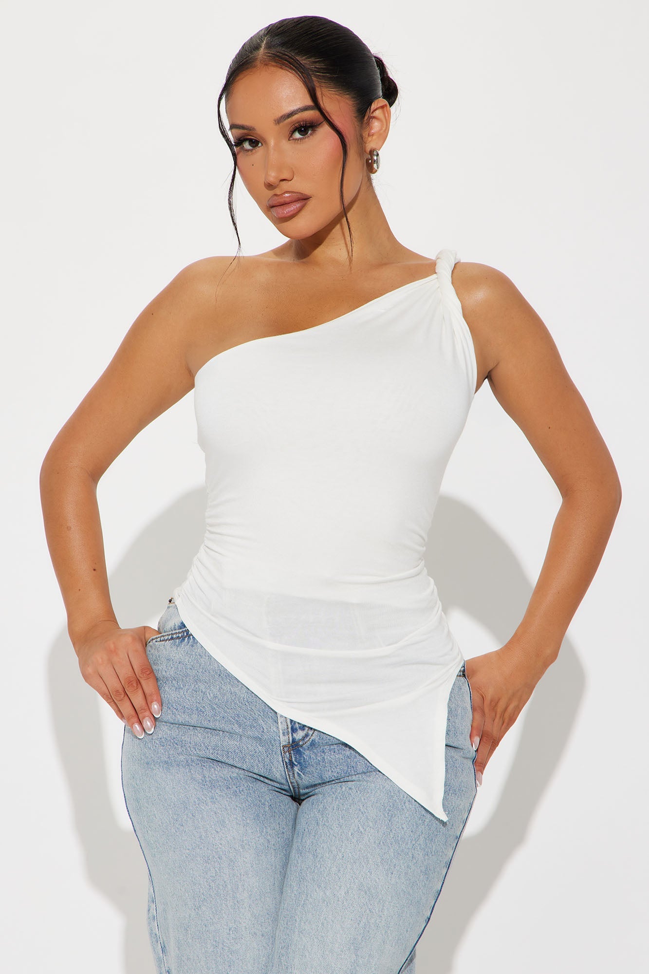 Summer One Shoulder Top - White