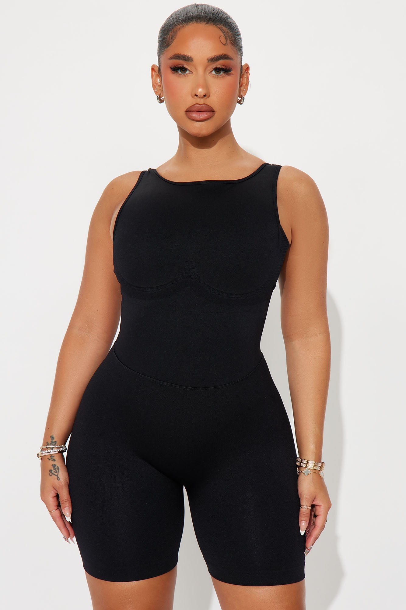 Stay Grounded Active Romper - Black