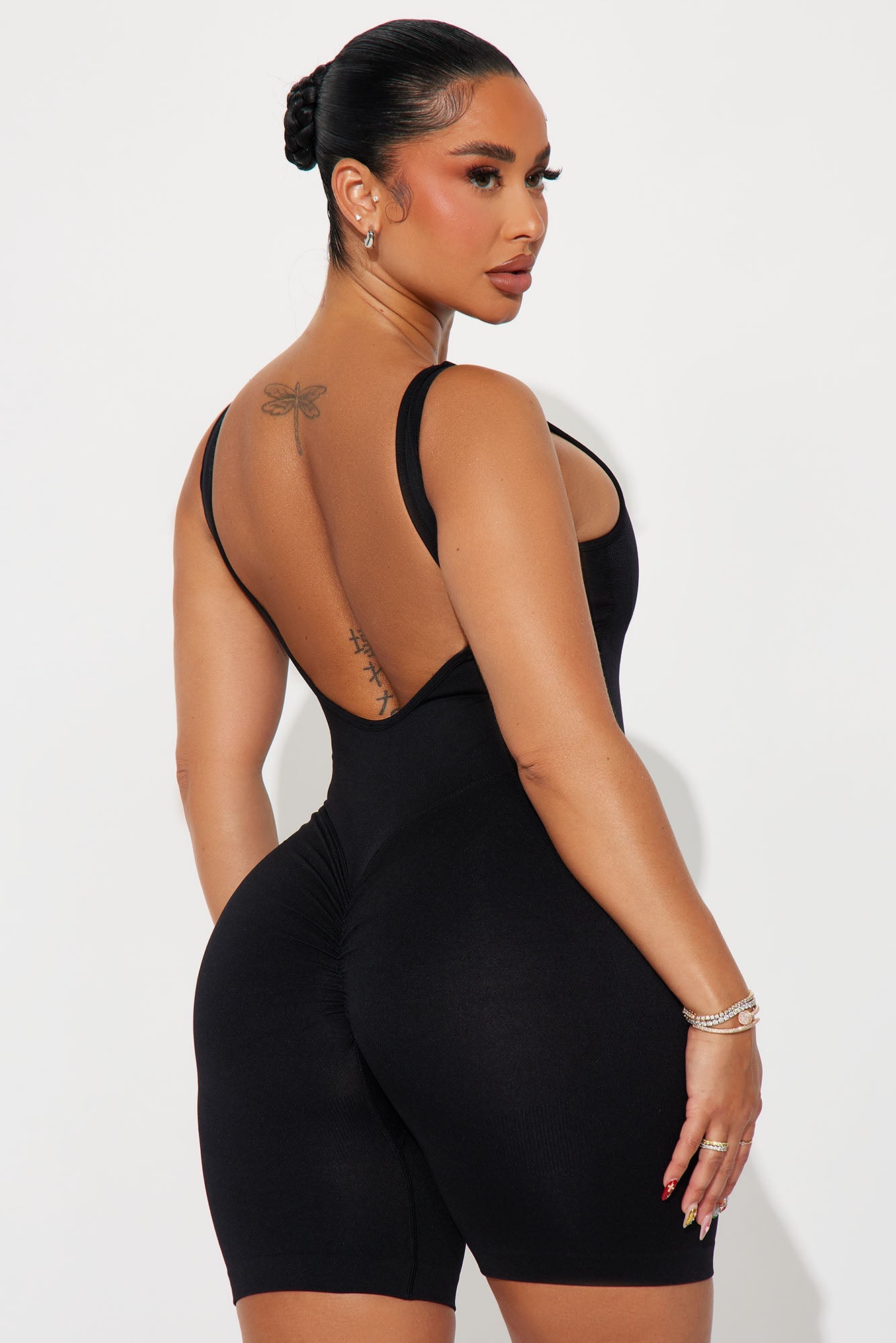 Stay Grounded Active Romper - Black