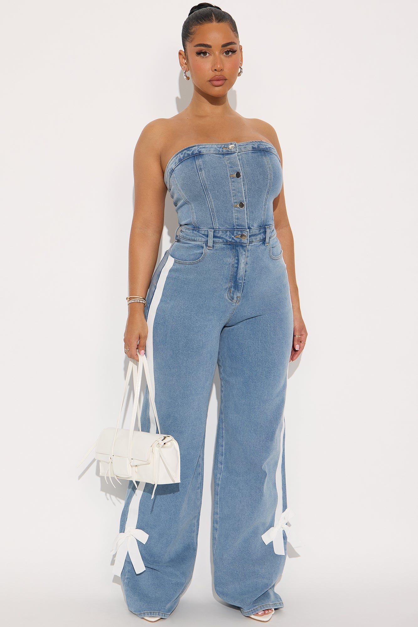 Sweet Like Honey Denim Jumpsuit - Denim