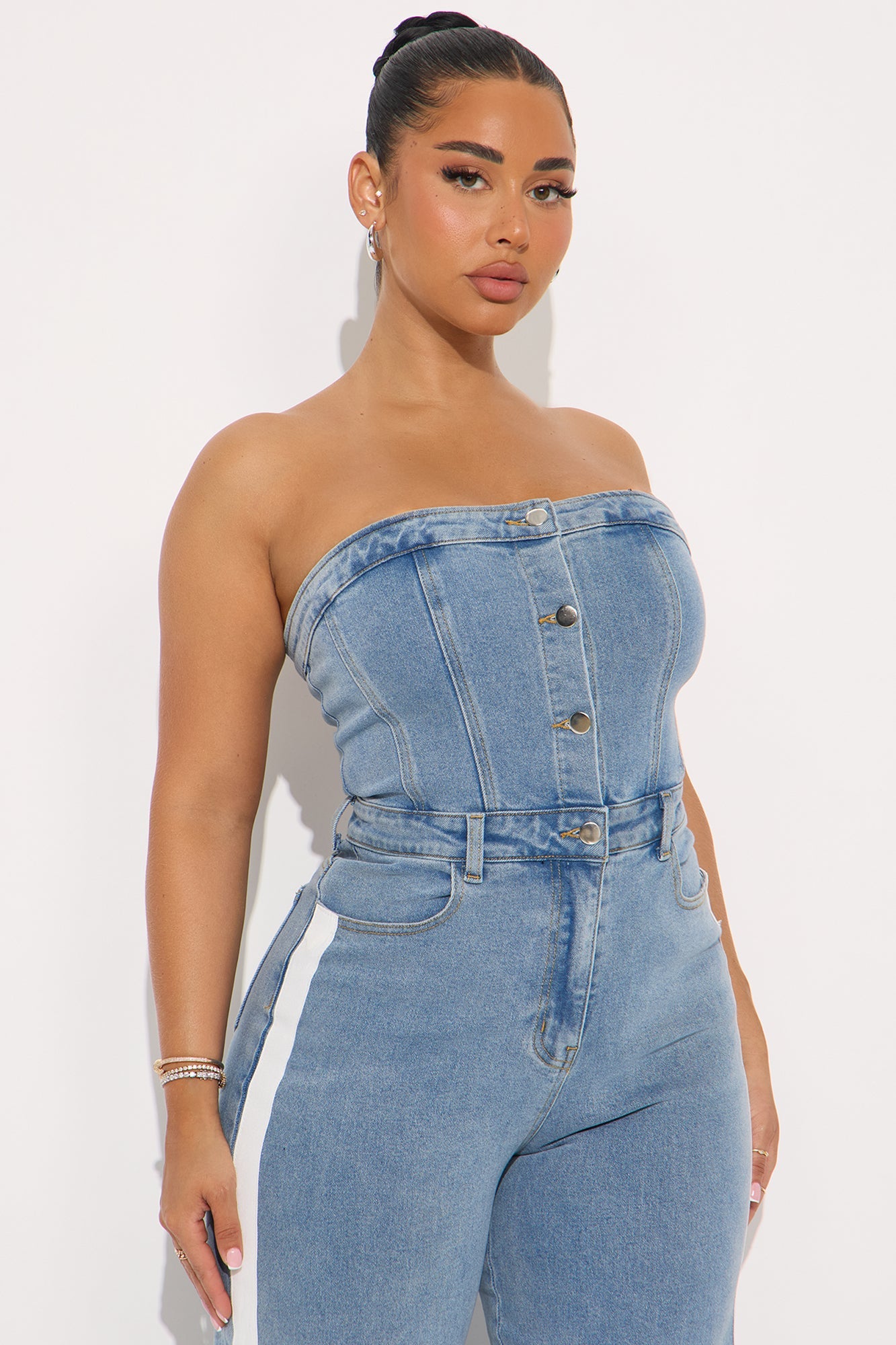 Sweet Like Honey Denim Jumpsuit - Denim