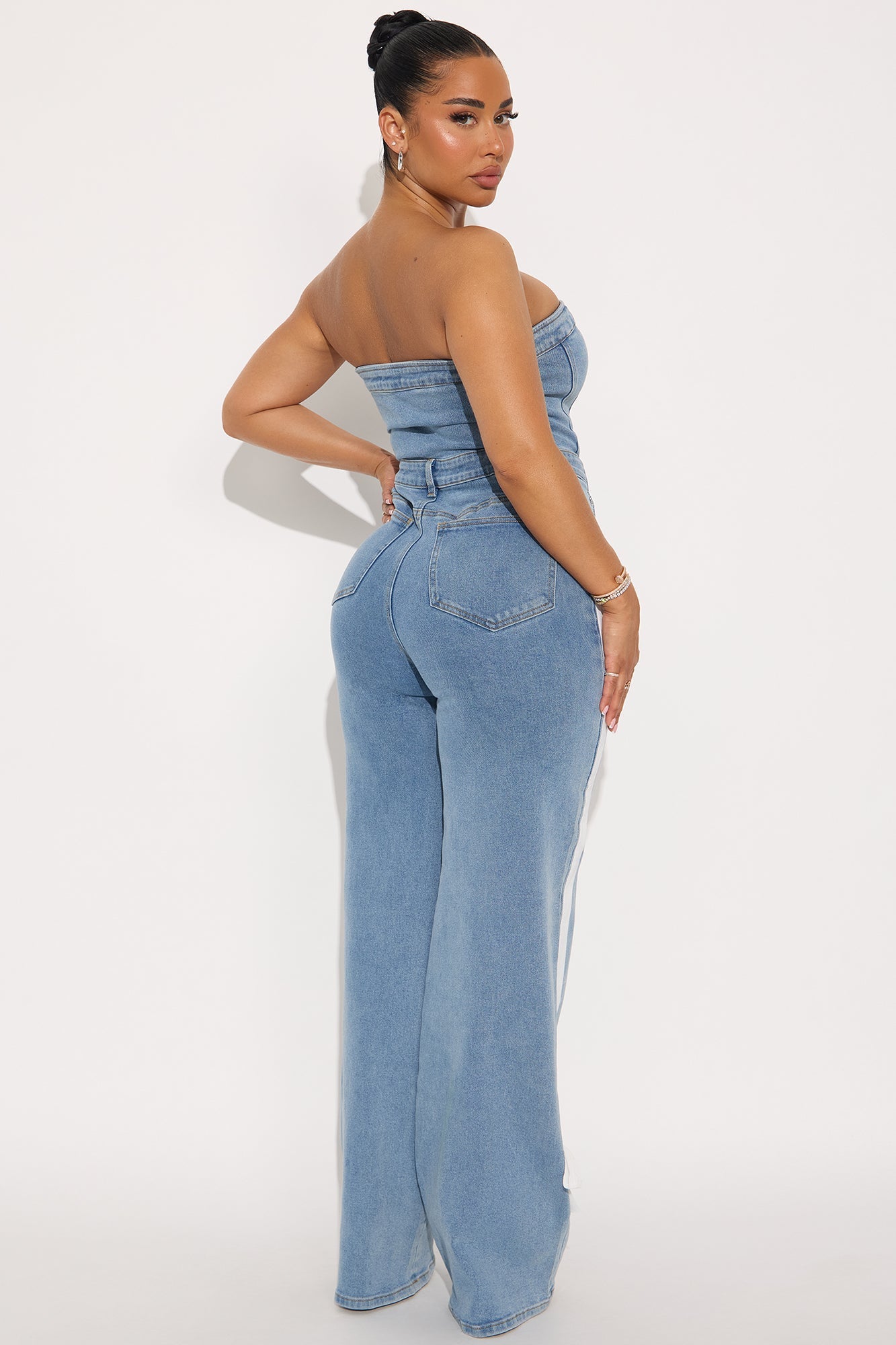 Sweet Like Honey Denim Jumpsuit - Denim