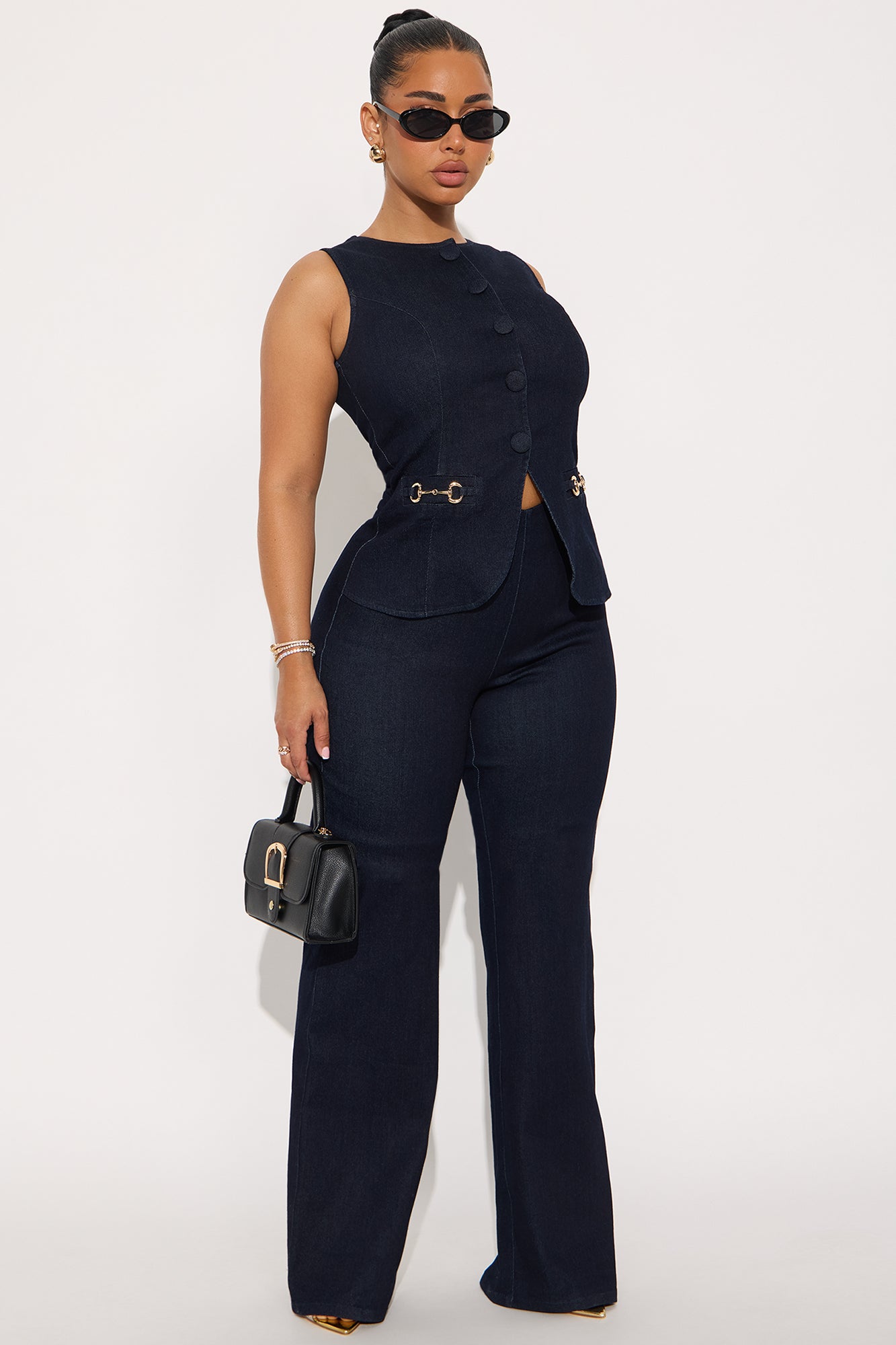 Emma Denim Straight Leg Jumpsuit - Indigo