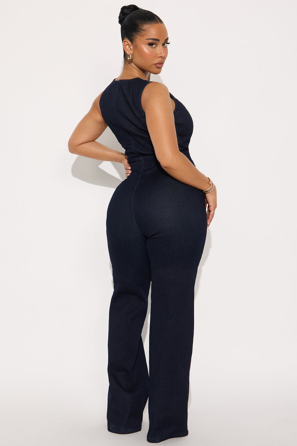 Emma Denim Straight Leg Jumpsuit - Indigo