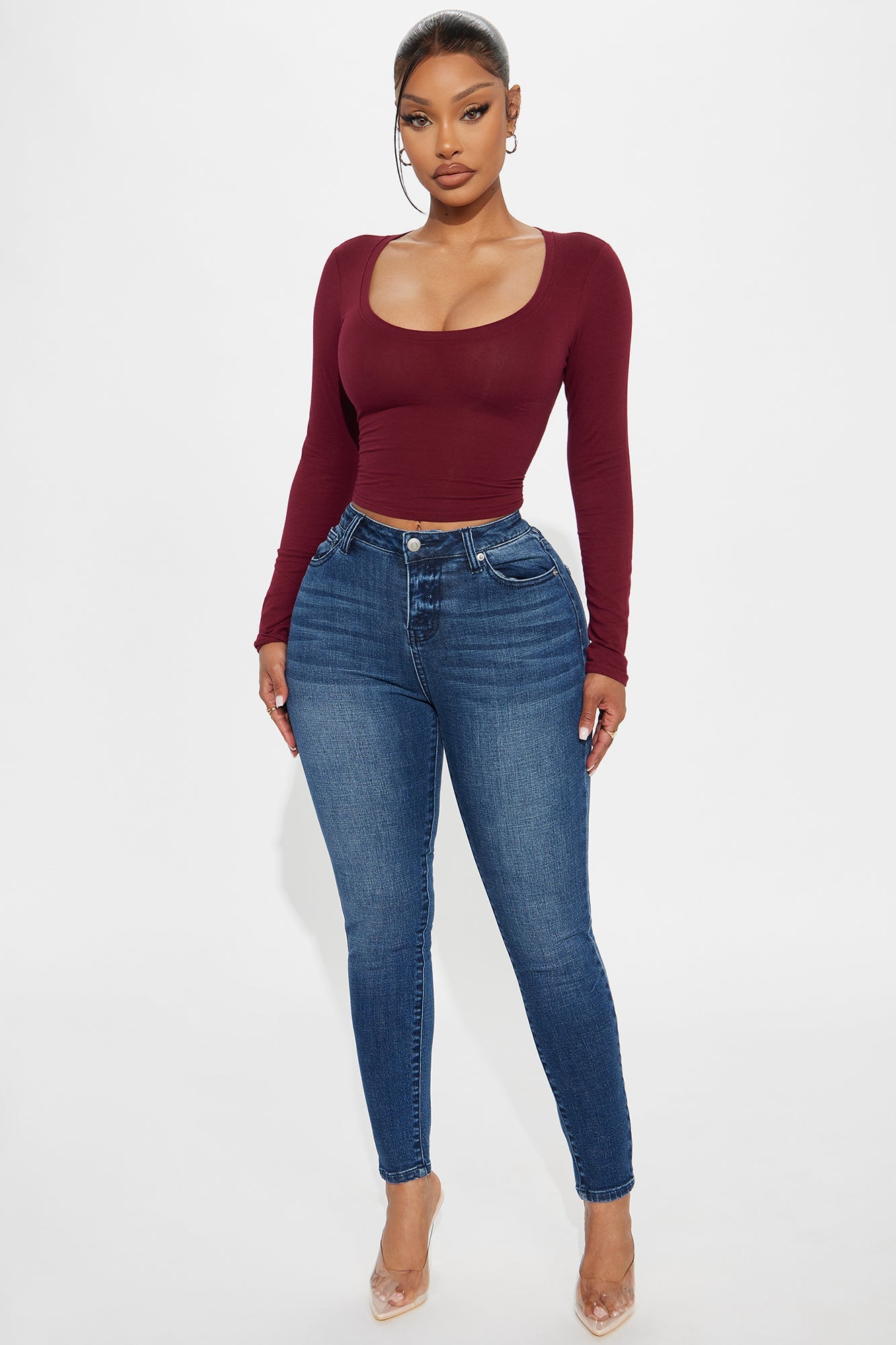 Top Notch High Rise Skinny Jeans - Dark Wash