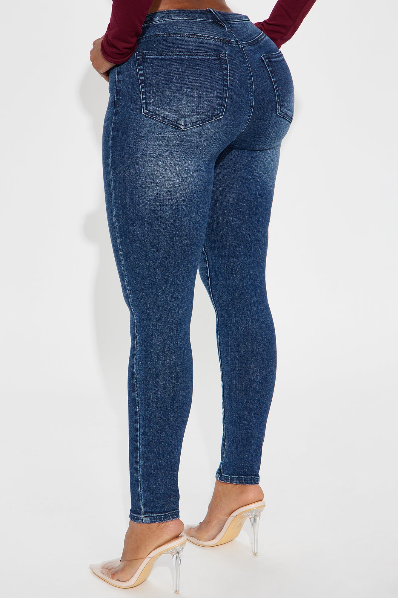 Top Notch High Rise Skinny Jeans - Dark Wash