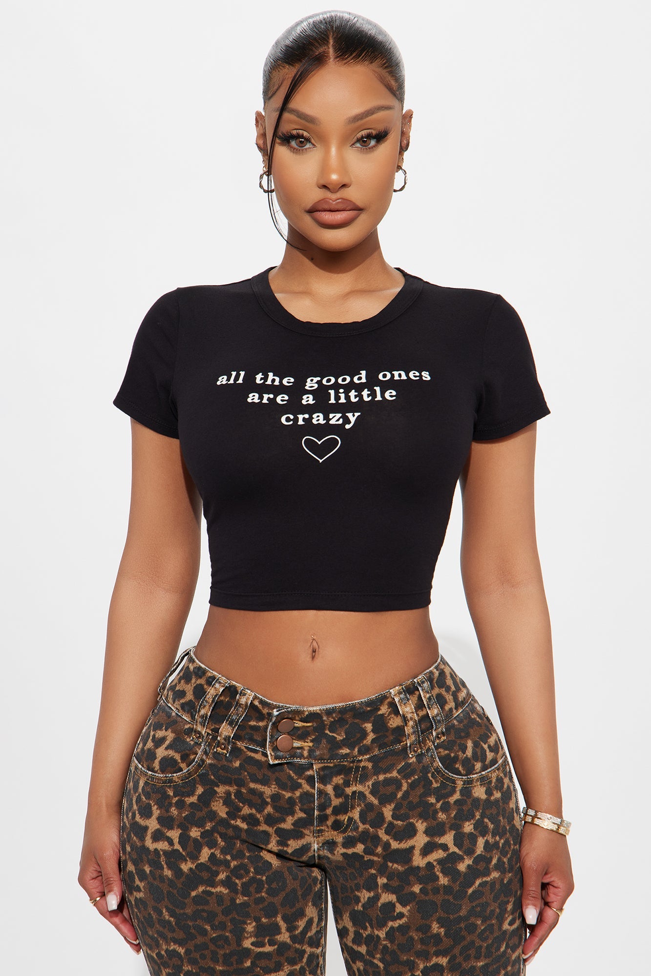 All The Good Ones Are A Little Crazy Baby Tee - Black