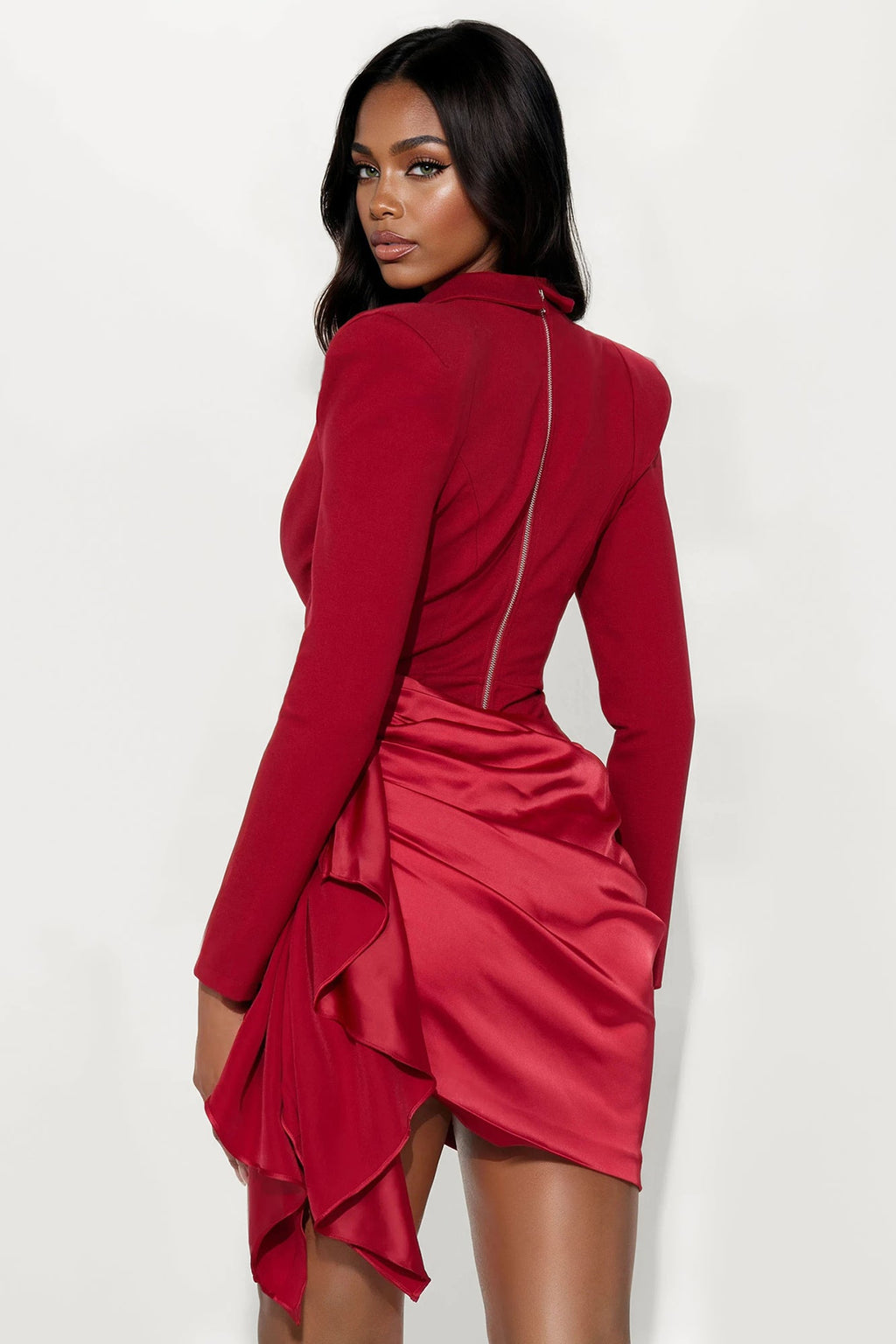 Akaira Blazer Dress - Wine