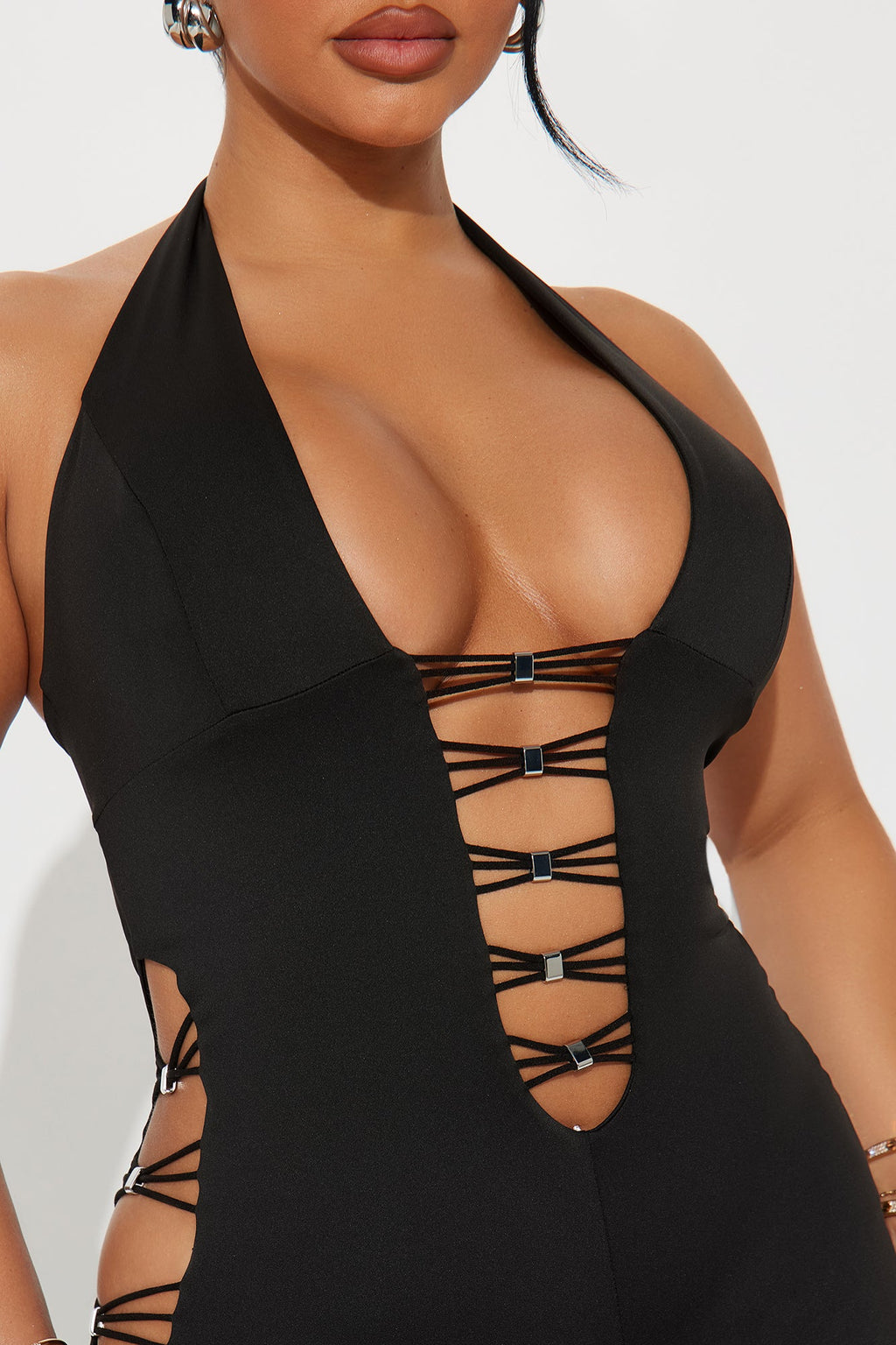London Cut Out Jumpsuit - Black