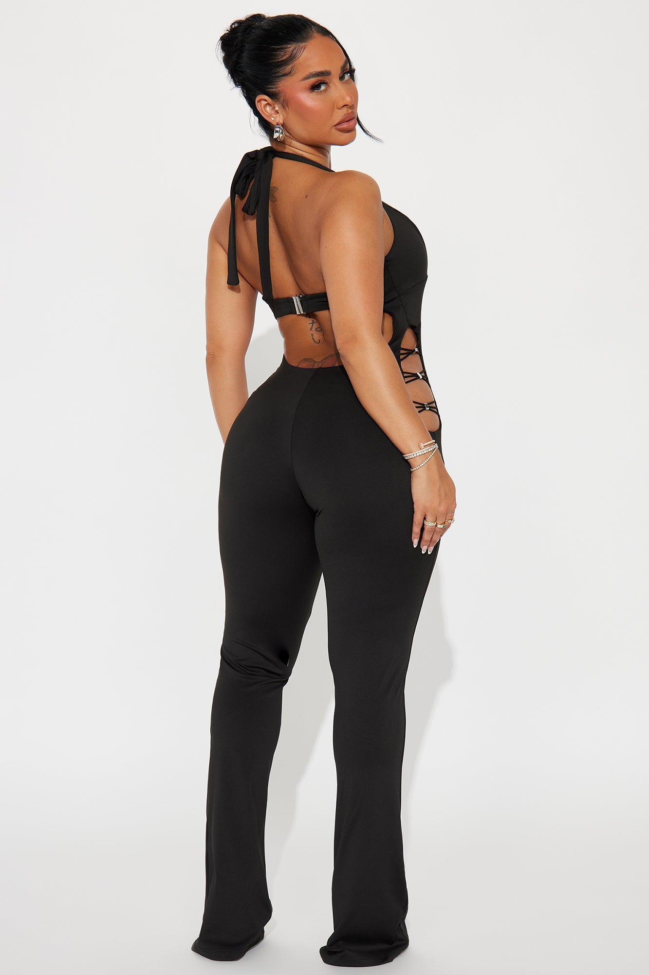 London Cut Out Jumpsuit - Black