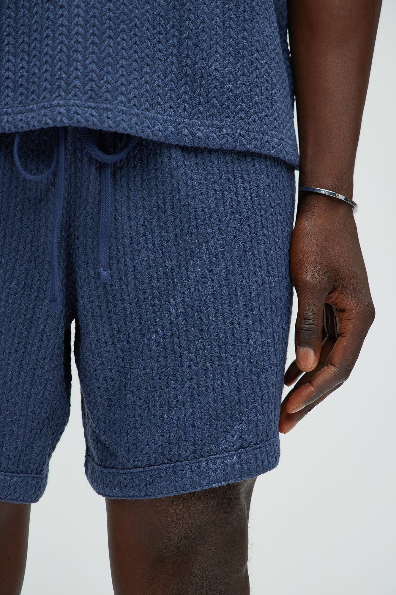 Catanina Textured Shorts - Navy