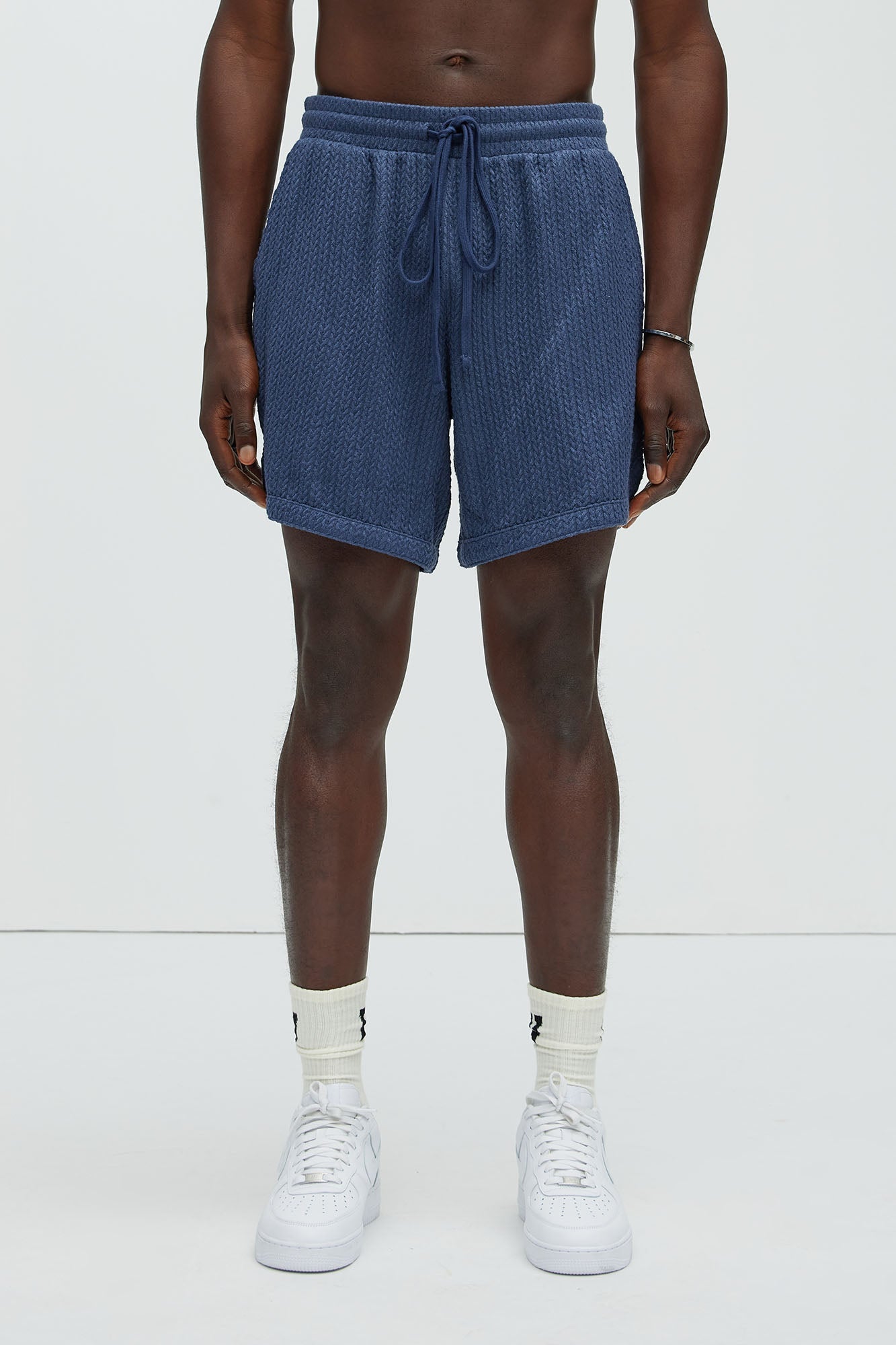 Catanina Textured Shorts - Navy