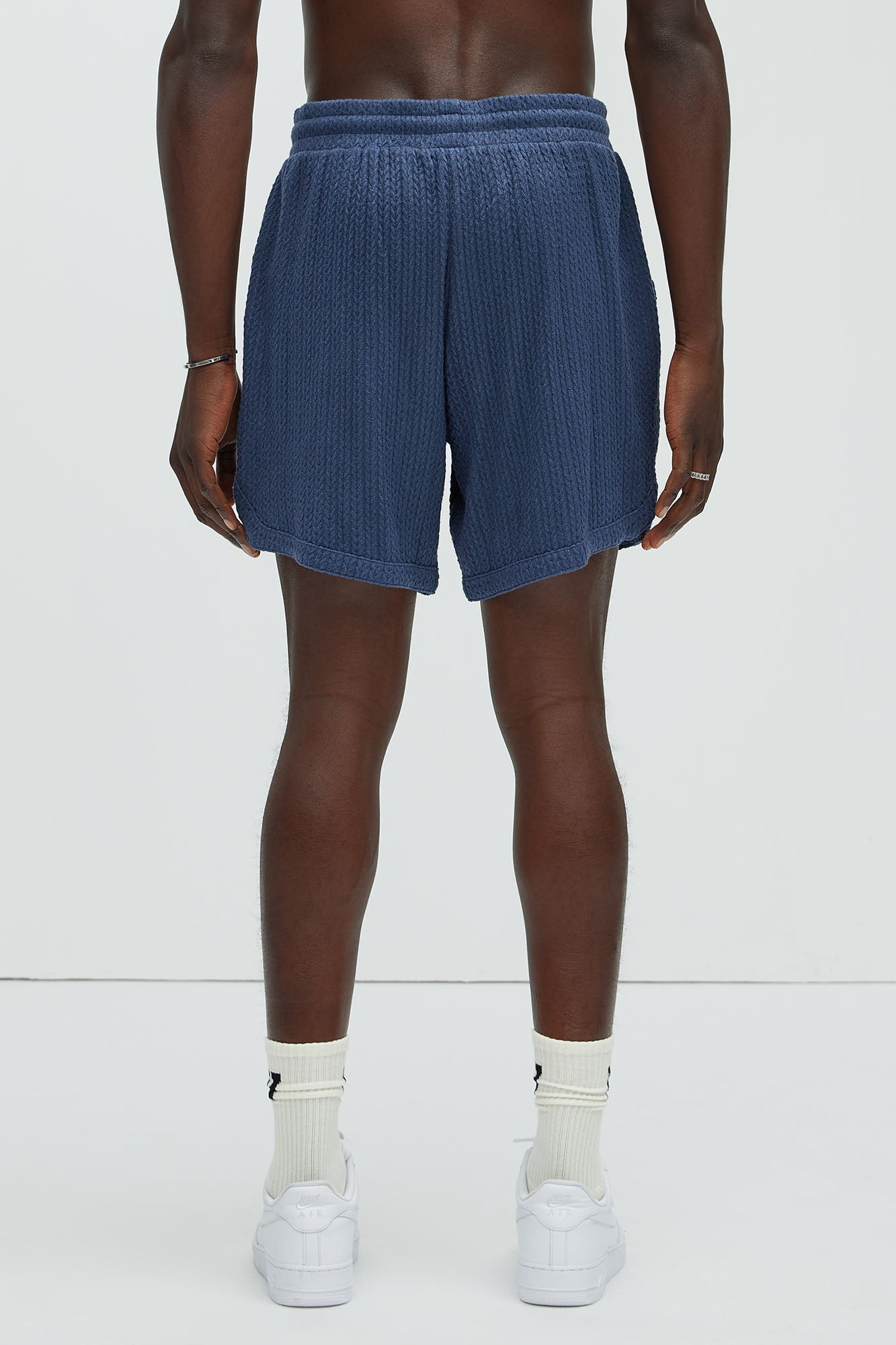 Catanina Textured Shorts - Navy