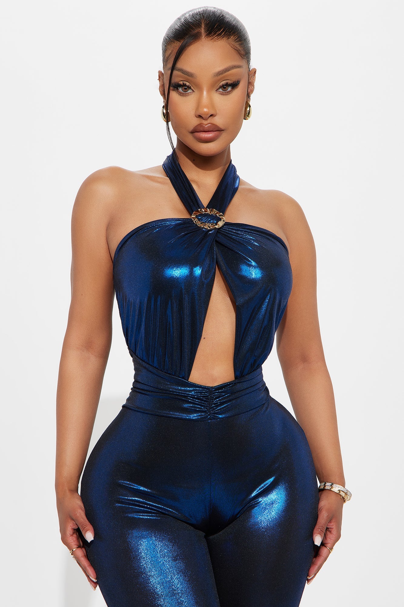 Sapphire Desire Halter Jumpsuit - Blue