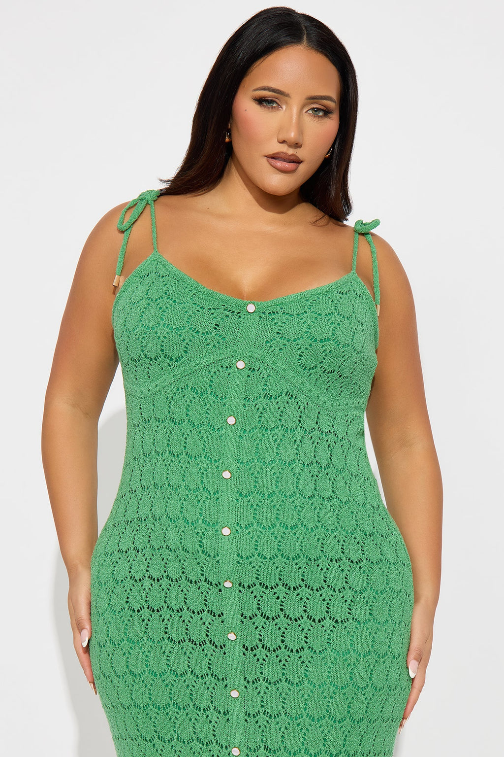 Eileen Crochet Maxi Dress - Green