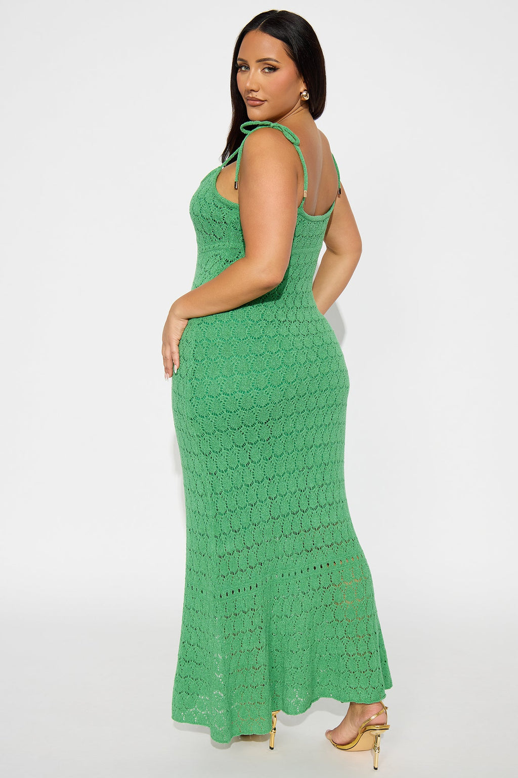 Eileen Crochet Maxi Dress - Green