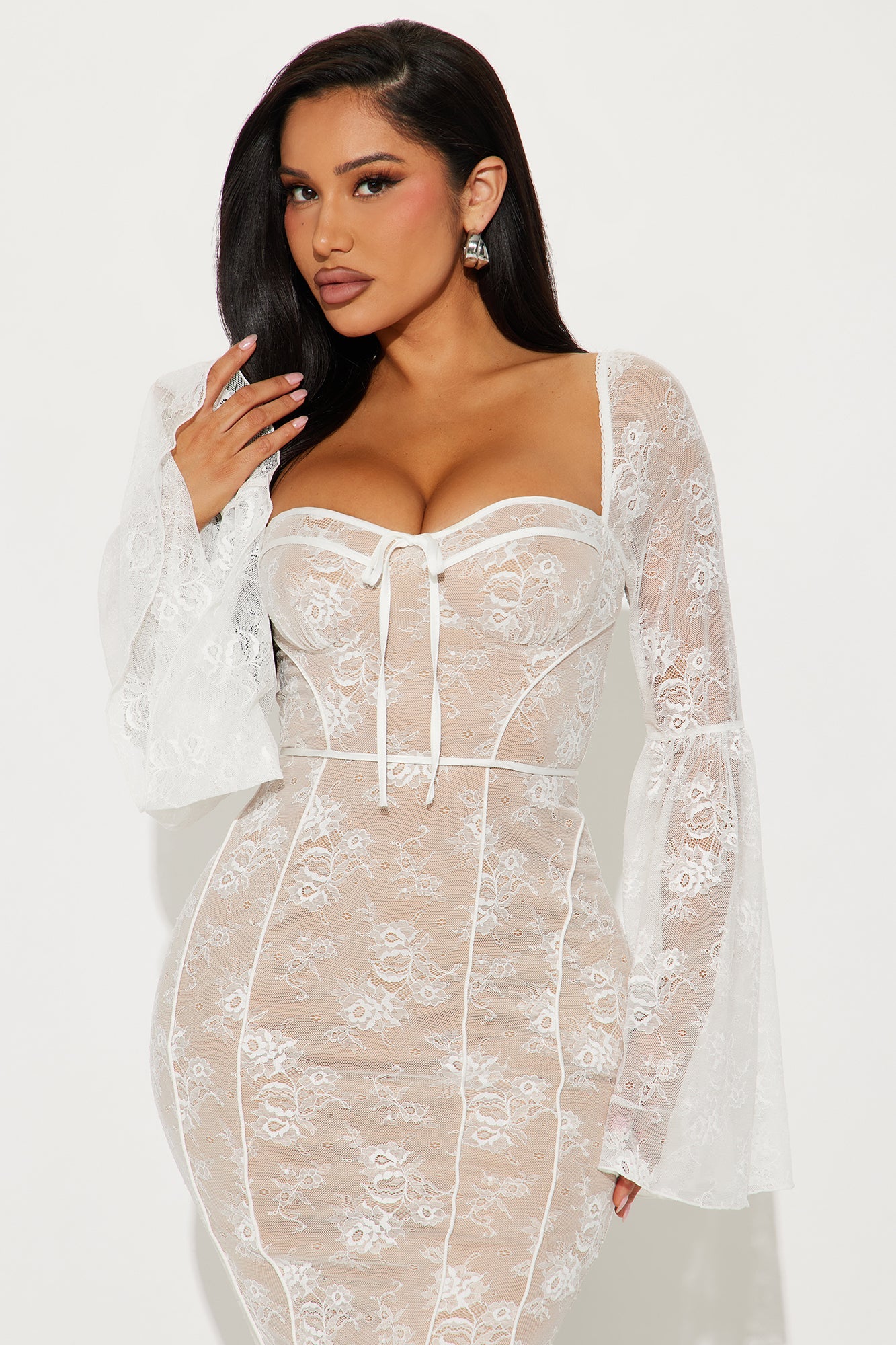 Fiona Lace Maxi Dress - White