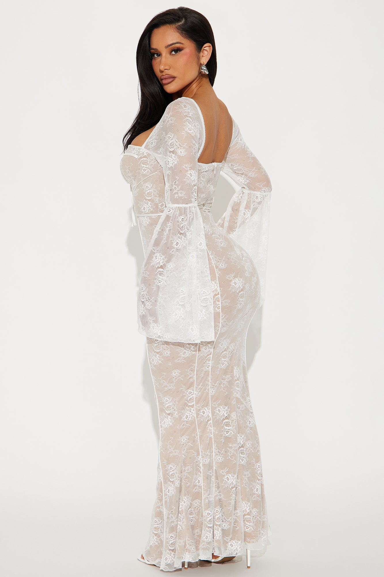 Fiona Lace Maxi Dress - White