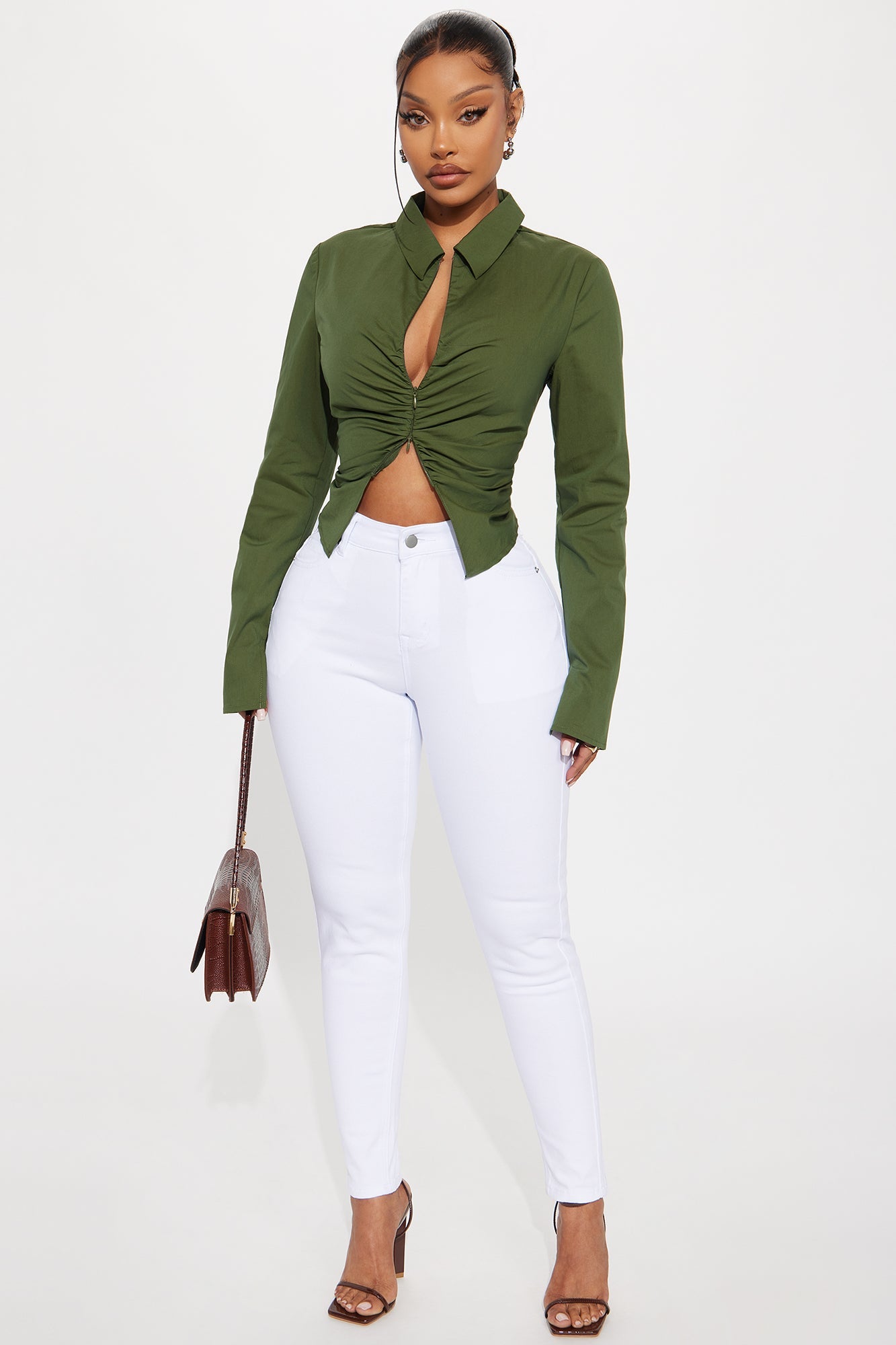 Vibe Check Curvy Stretch Skinny Jeans - White