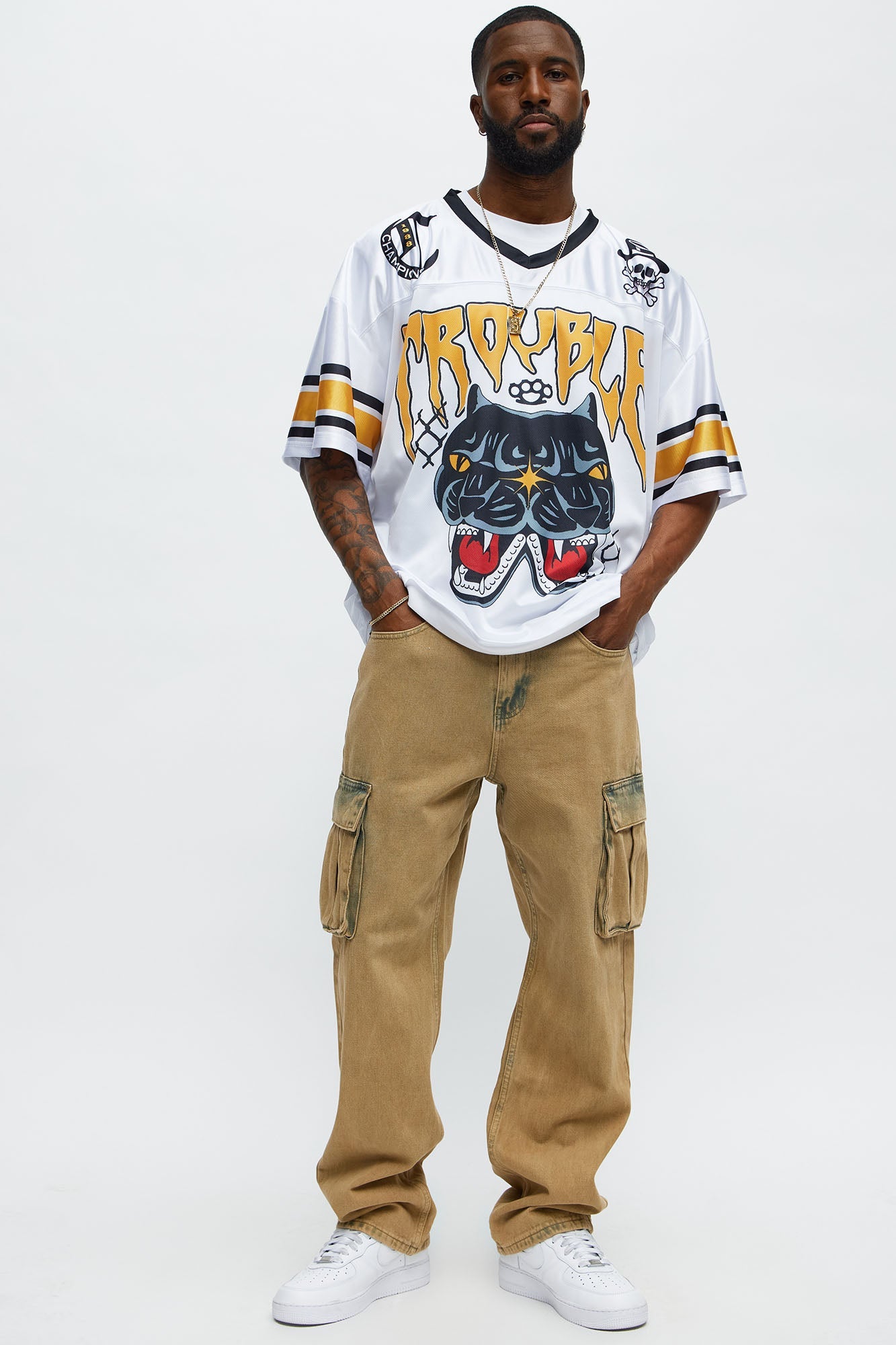 Speak Up Straight Cargo Jeans - Yellow