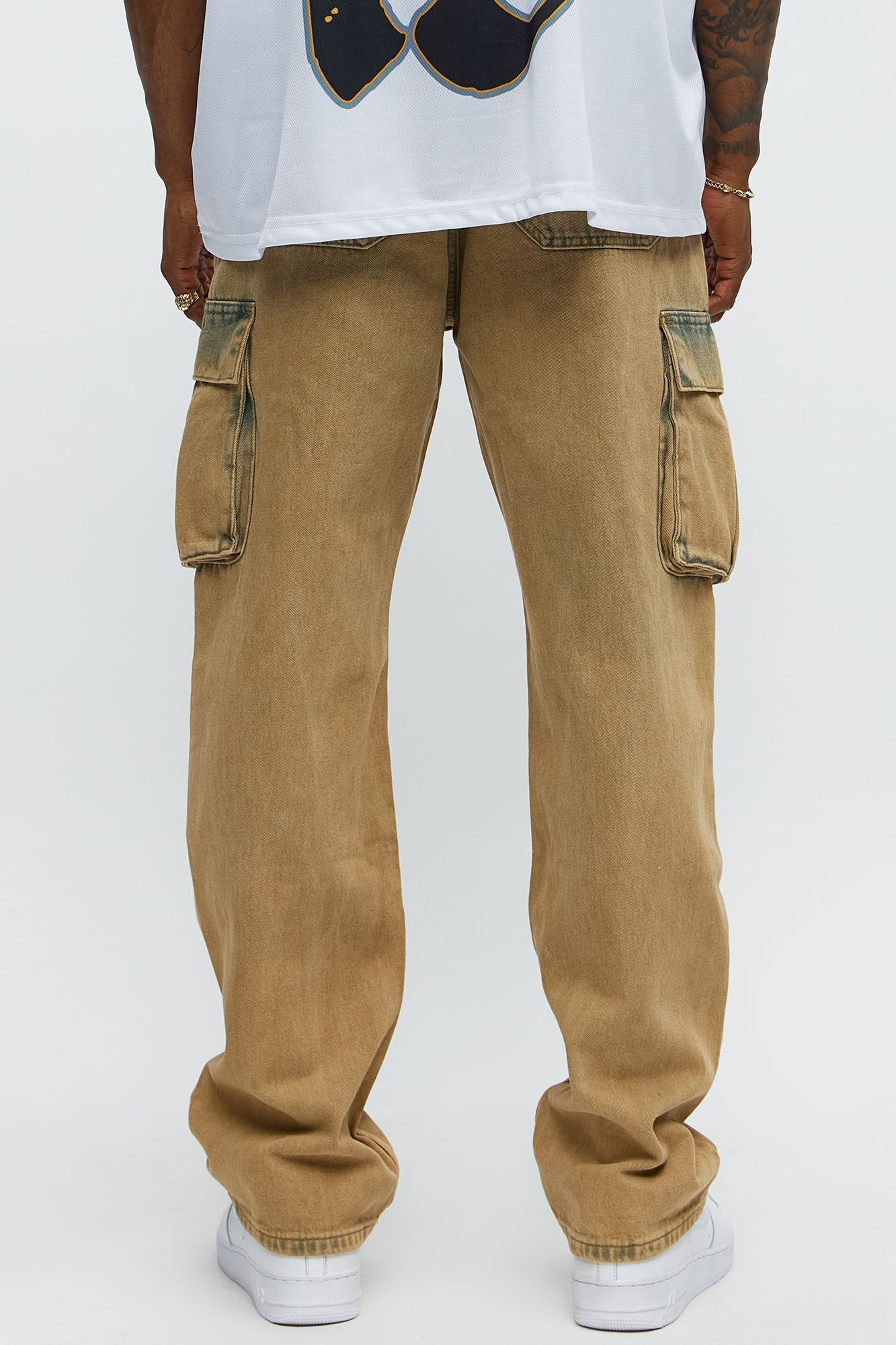 Speak Up Straight Cargo Jeans - Yellow