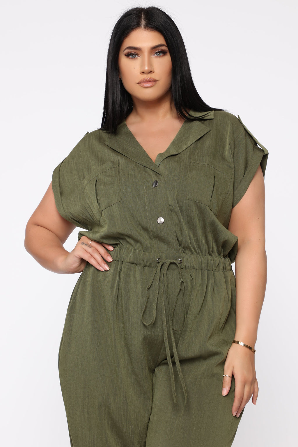Mariel Utility Jumpsuit - Olive
