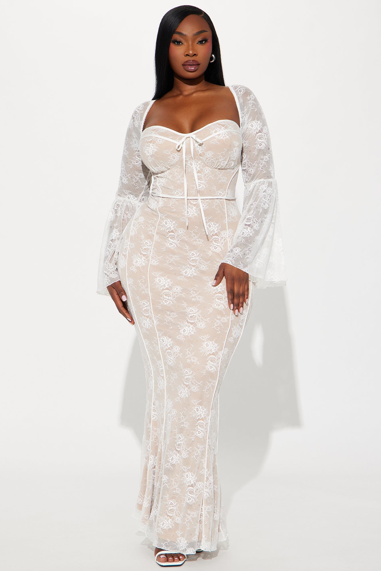 Fiona Lace Maxi Dress - White