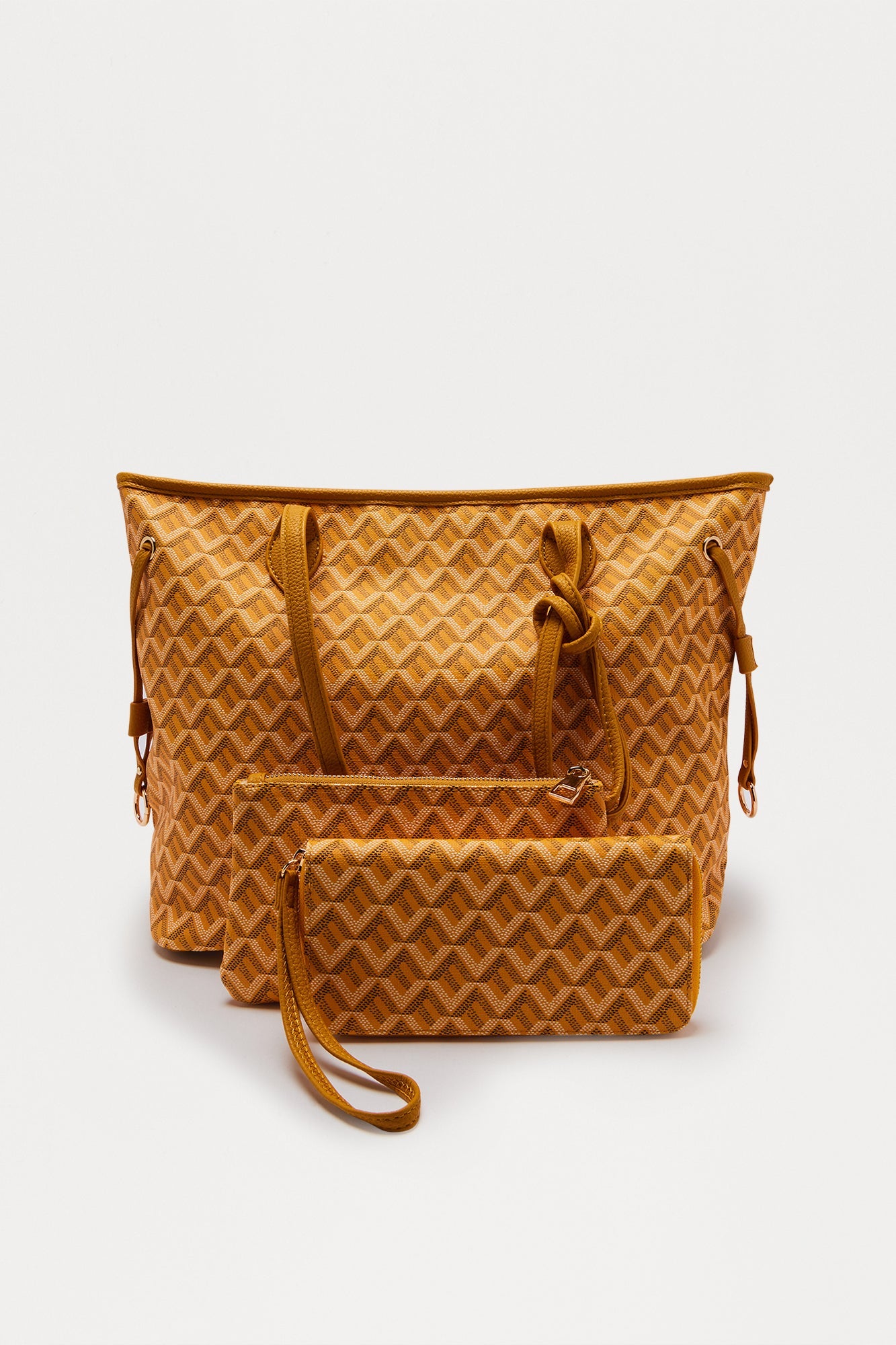 Daily Signature 3 Piece Tote Bag Set - Yellow