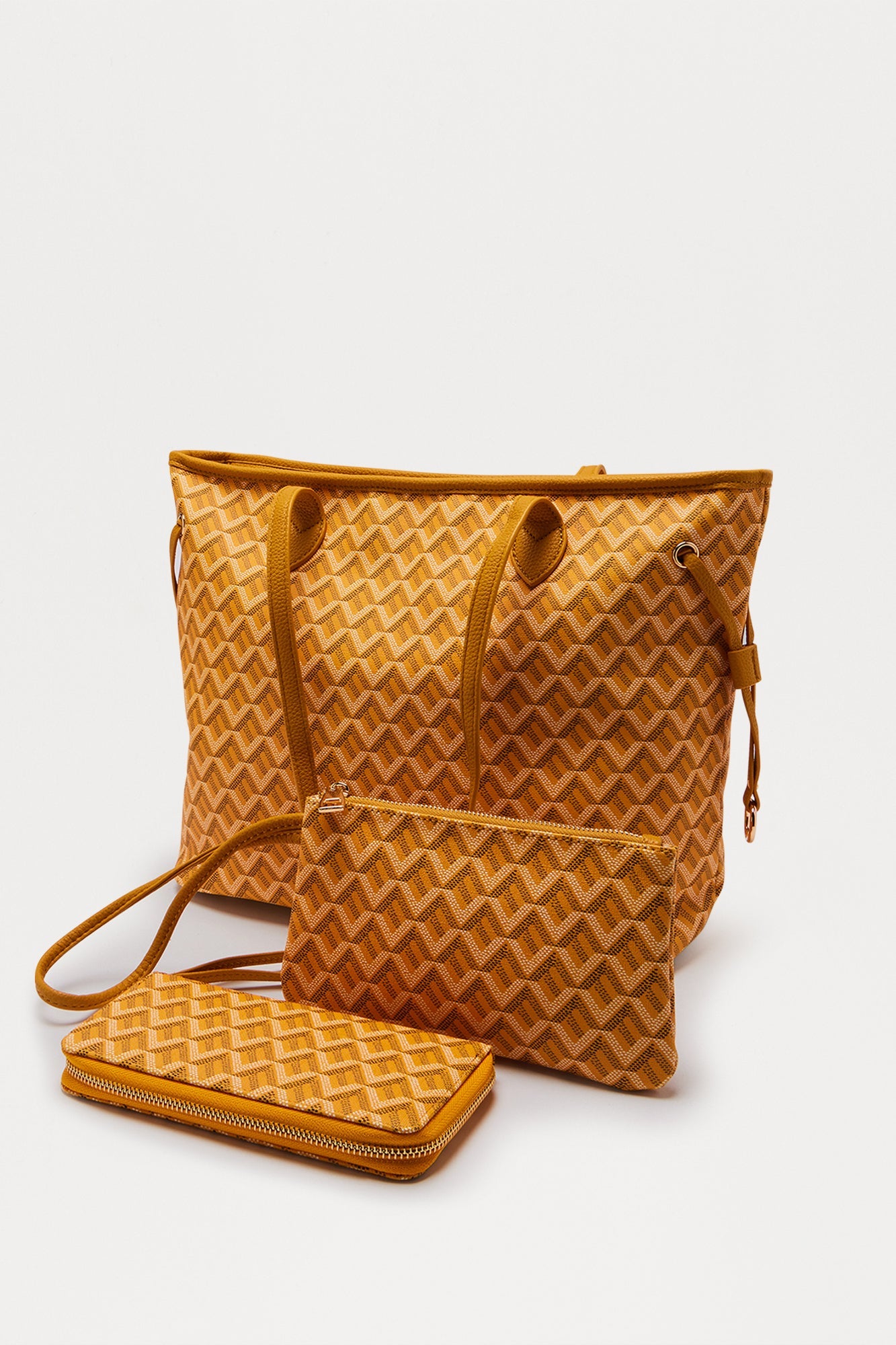Daily Signature 3 Piece Tote Bag Set - Yellow