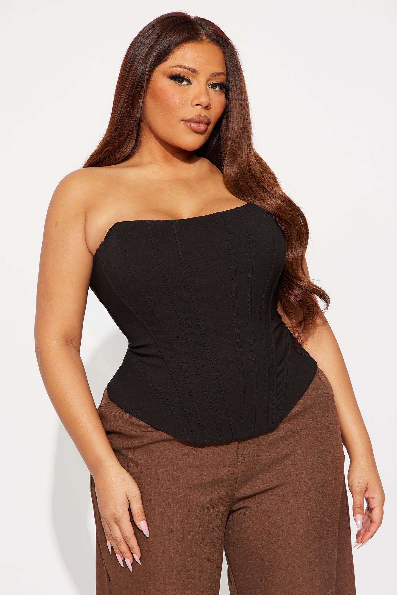 Your Happy Place Corset Top - Black
