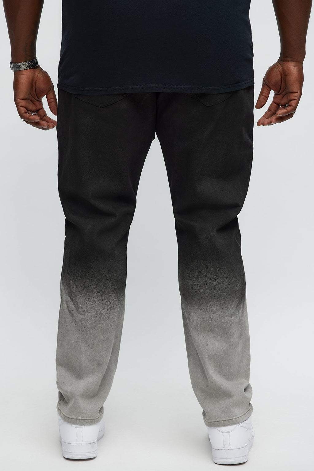 Slim Out And Dipped Jeans - Black
