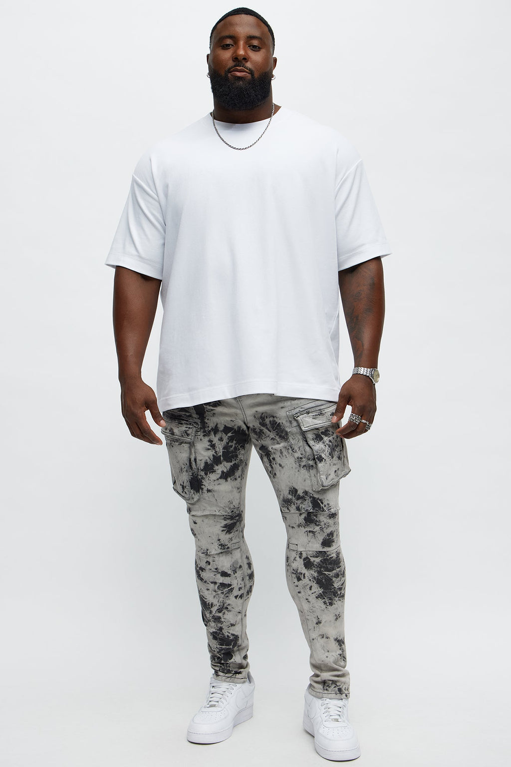 On That Smokey Skinny Cargo Jeans - Grey/Smoke