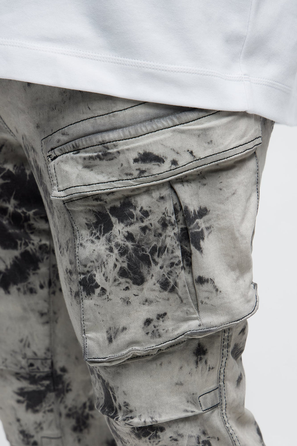 On That Smokey Skinny Cargo Jeans - Grey/Smoke