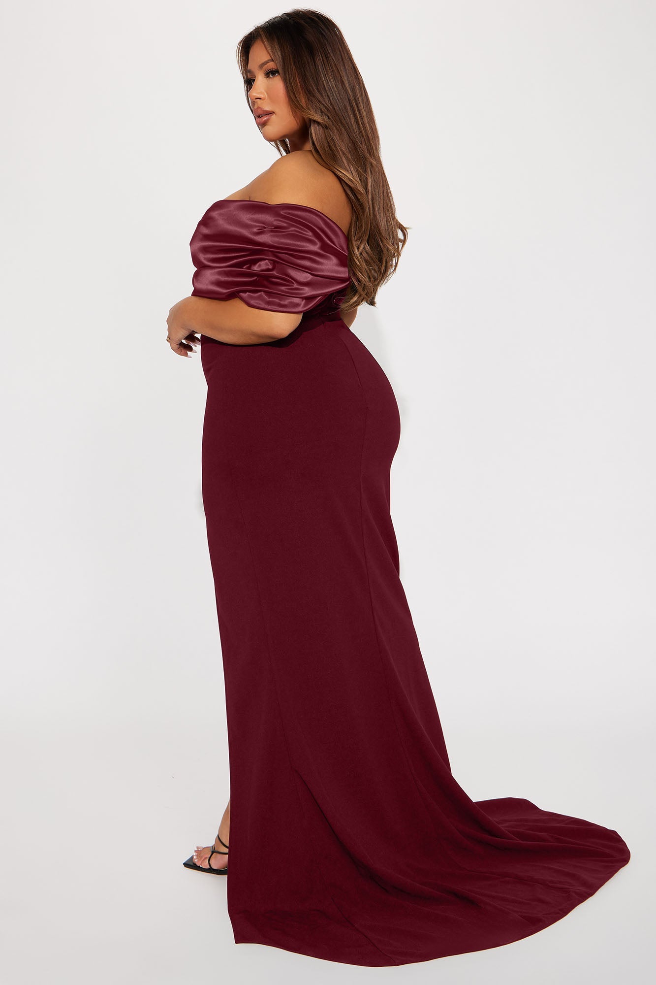 Am I The Drama Draped Maxi Dress - Wine