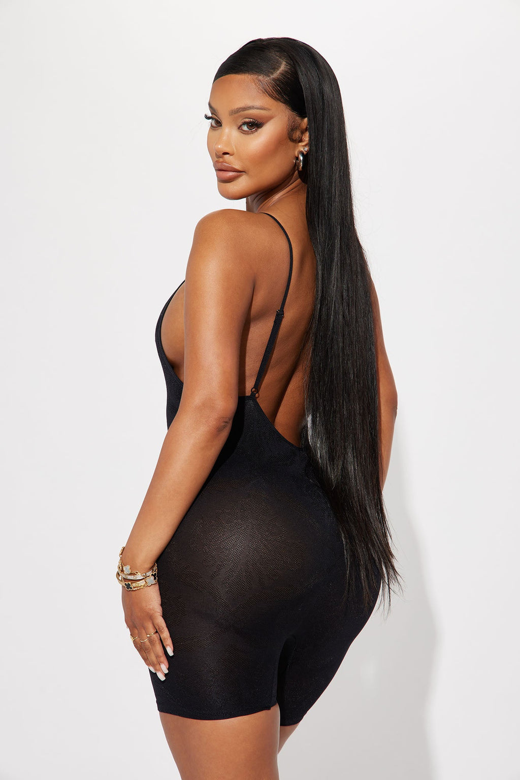 Della Seamless Romper - Black