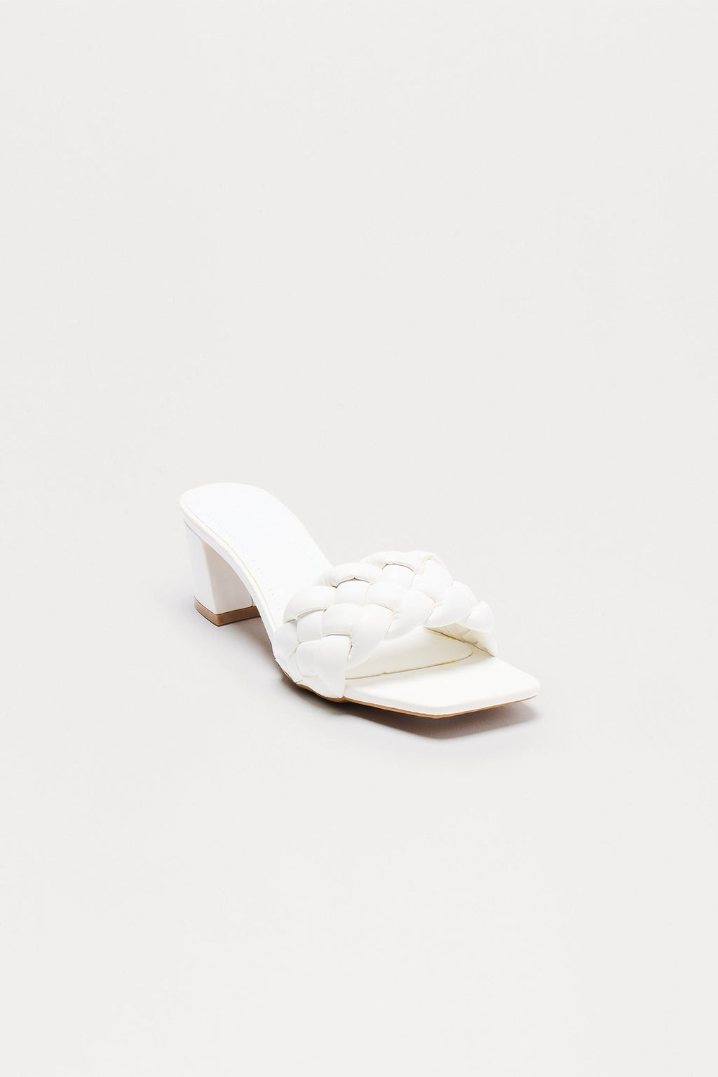 Krayson Braided Strap Mules - White